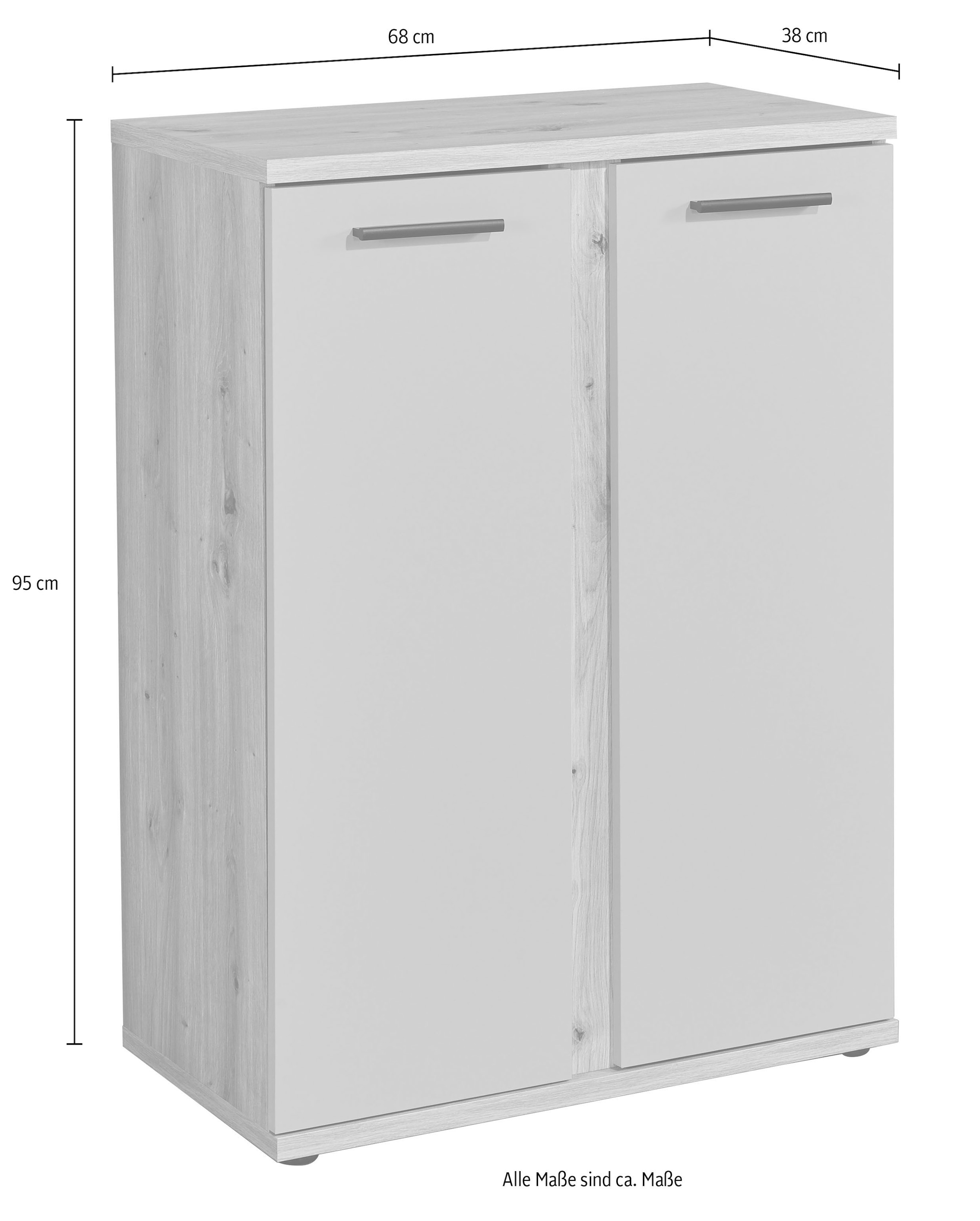 BEGA OFFICE Stauraumschrank »Kanada« 1 Stk. tlg. BxHxT: 68x95x38 cm, Softclose für Türen