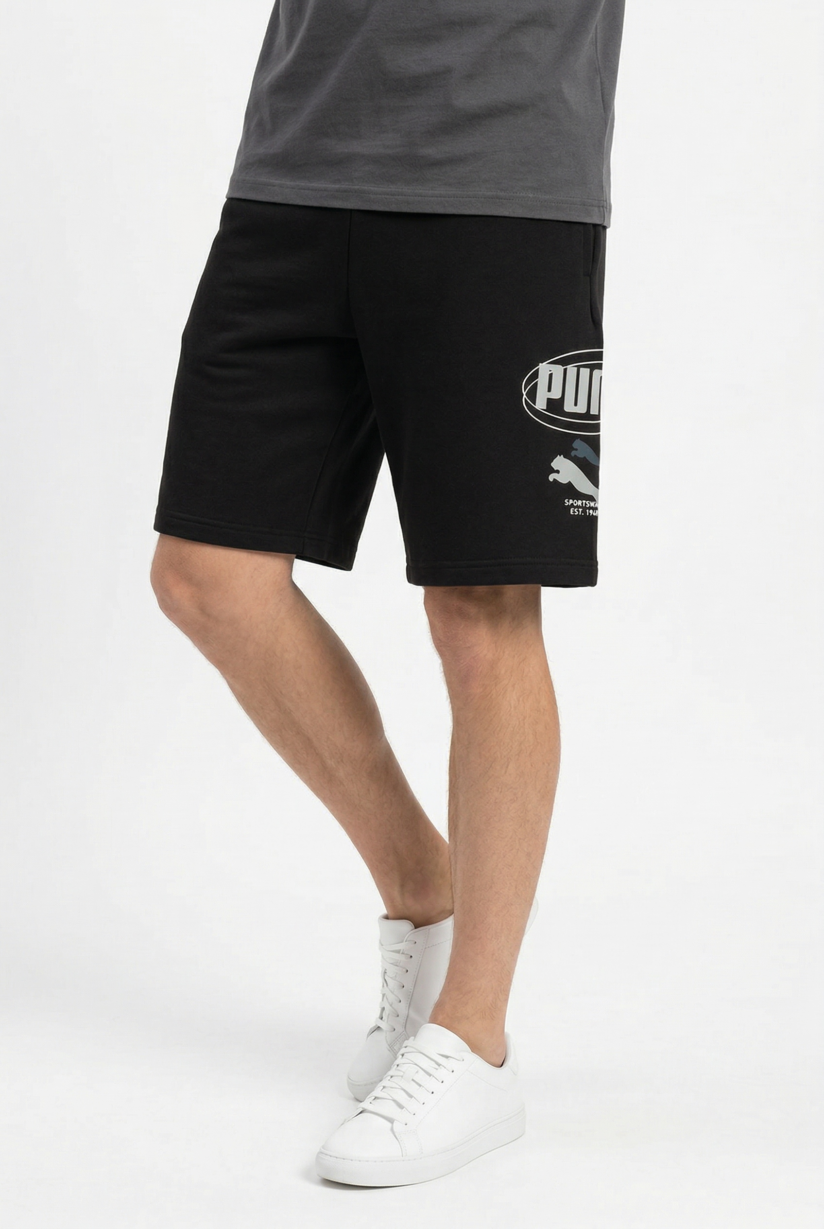 PUMA Trainingsshorts »ESS LOGO LAB  STORY 1 SHORTS  10’’ TR«  Regular Fit, sportlicher Stil, mit Eingrifftaschen