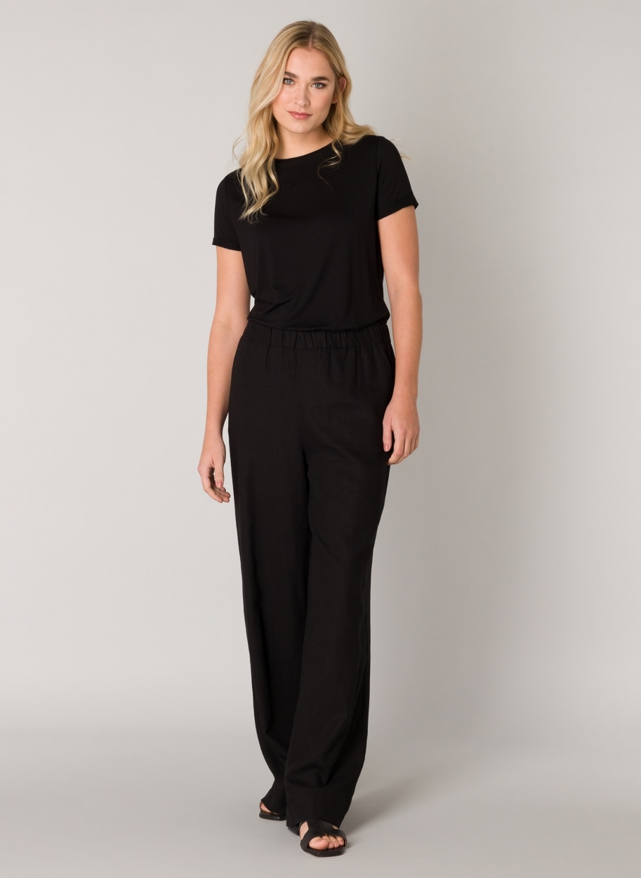 Base Level Leinenhose »Yul«  Sommerhose mit elastischem Bund