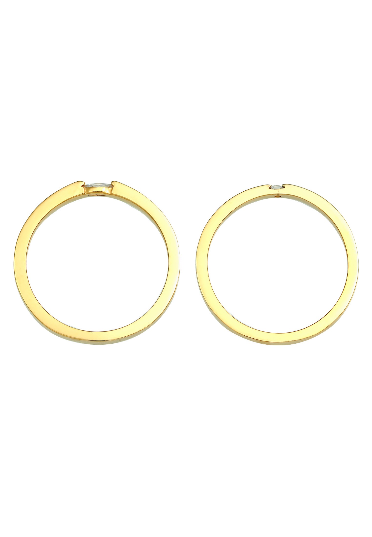 Elli Ring-Set »Ring Ring Solitär Zirkonia Klassik Set 925 Silber«