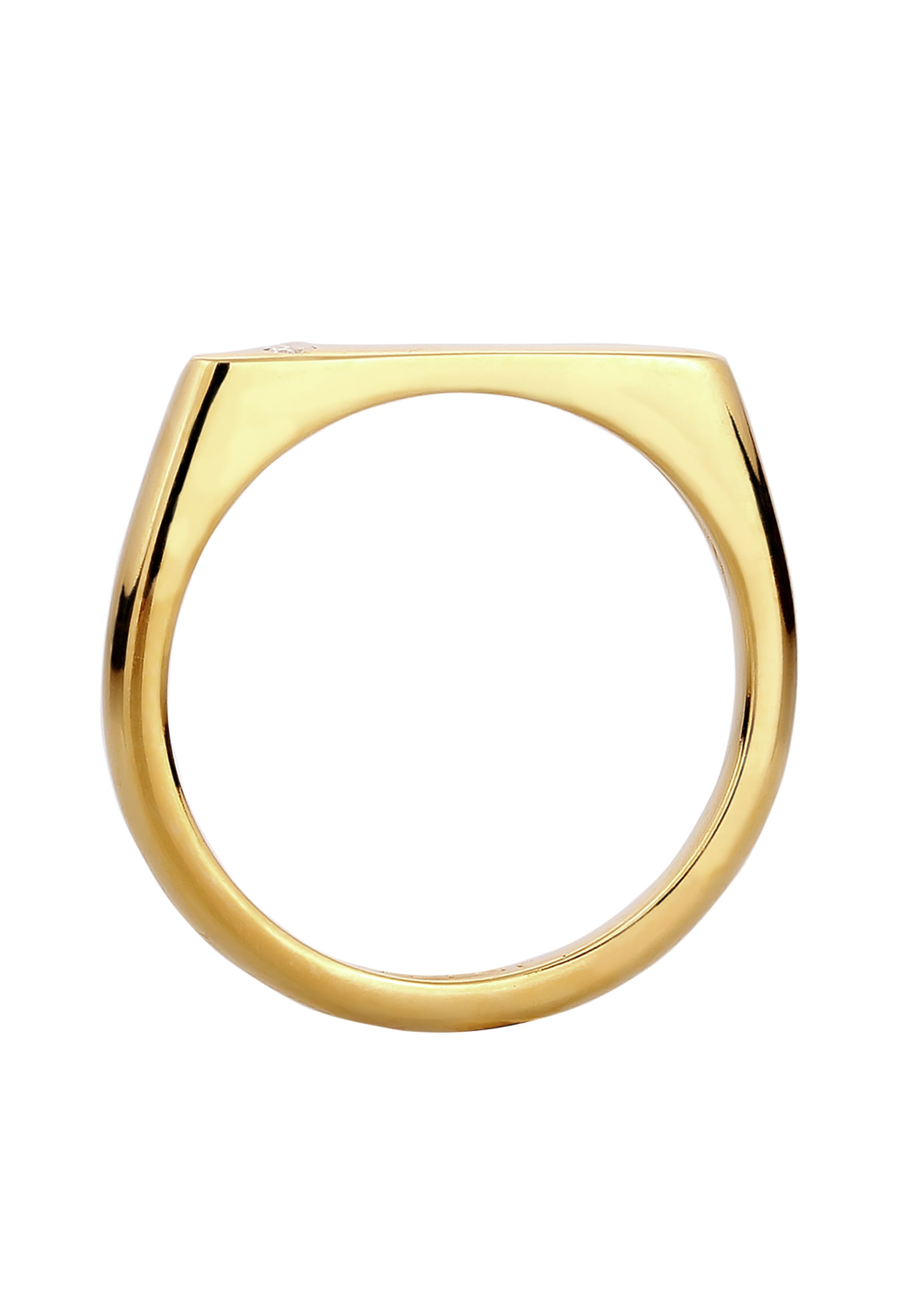 Elli DIAMONDS Silberring »Ring Laborgezüchteter Diamant Weiß Brilliant Cut (0.02 ct) 375 Gelbgold«