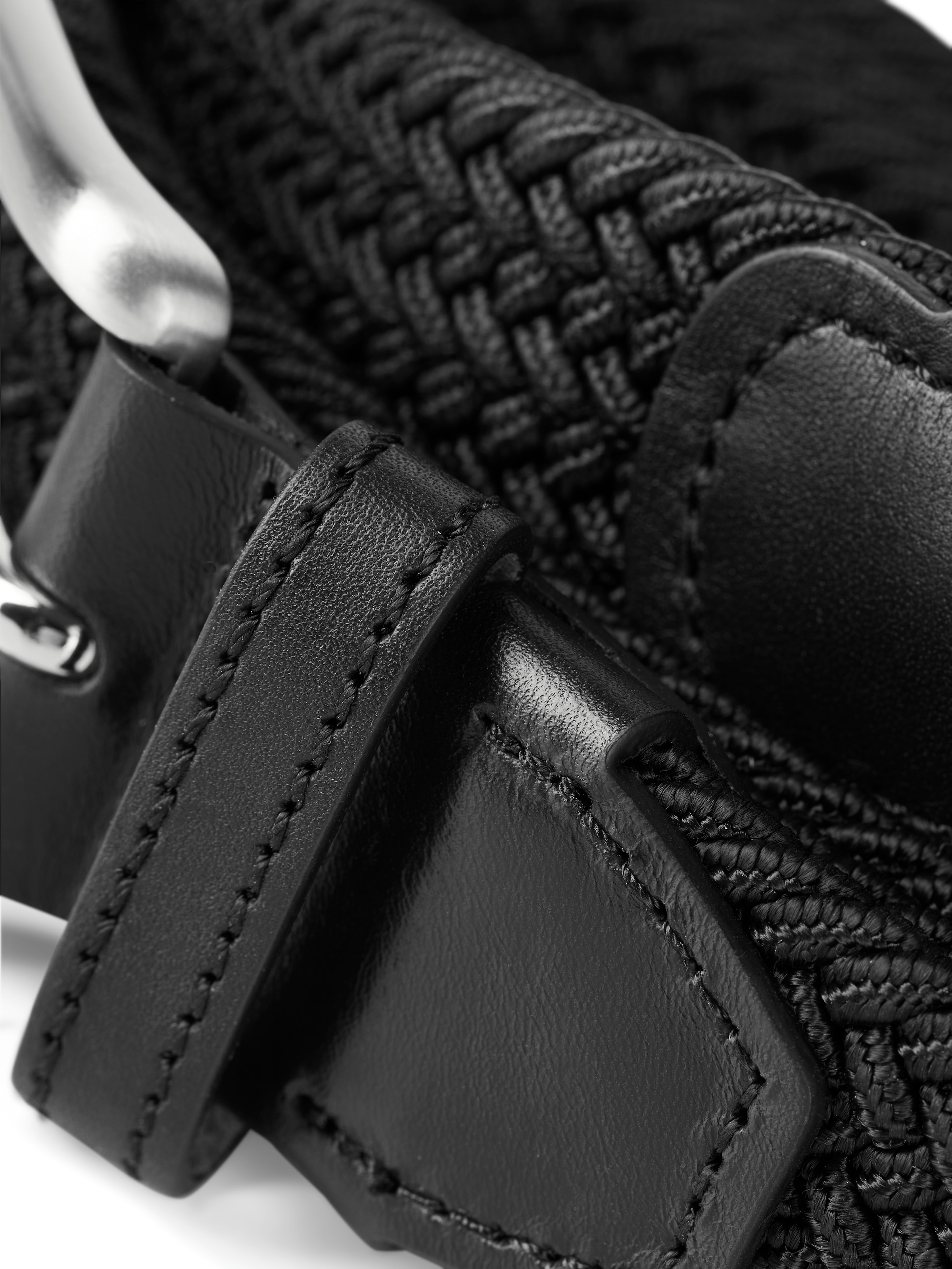 Jack & Jones Stretchgürtel »JACSPRING WOVEN BELT NOOS«, mit silberfarbener Schließe
