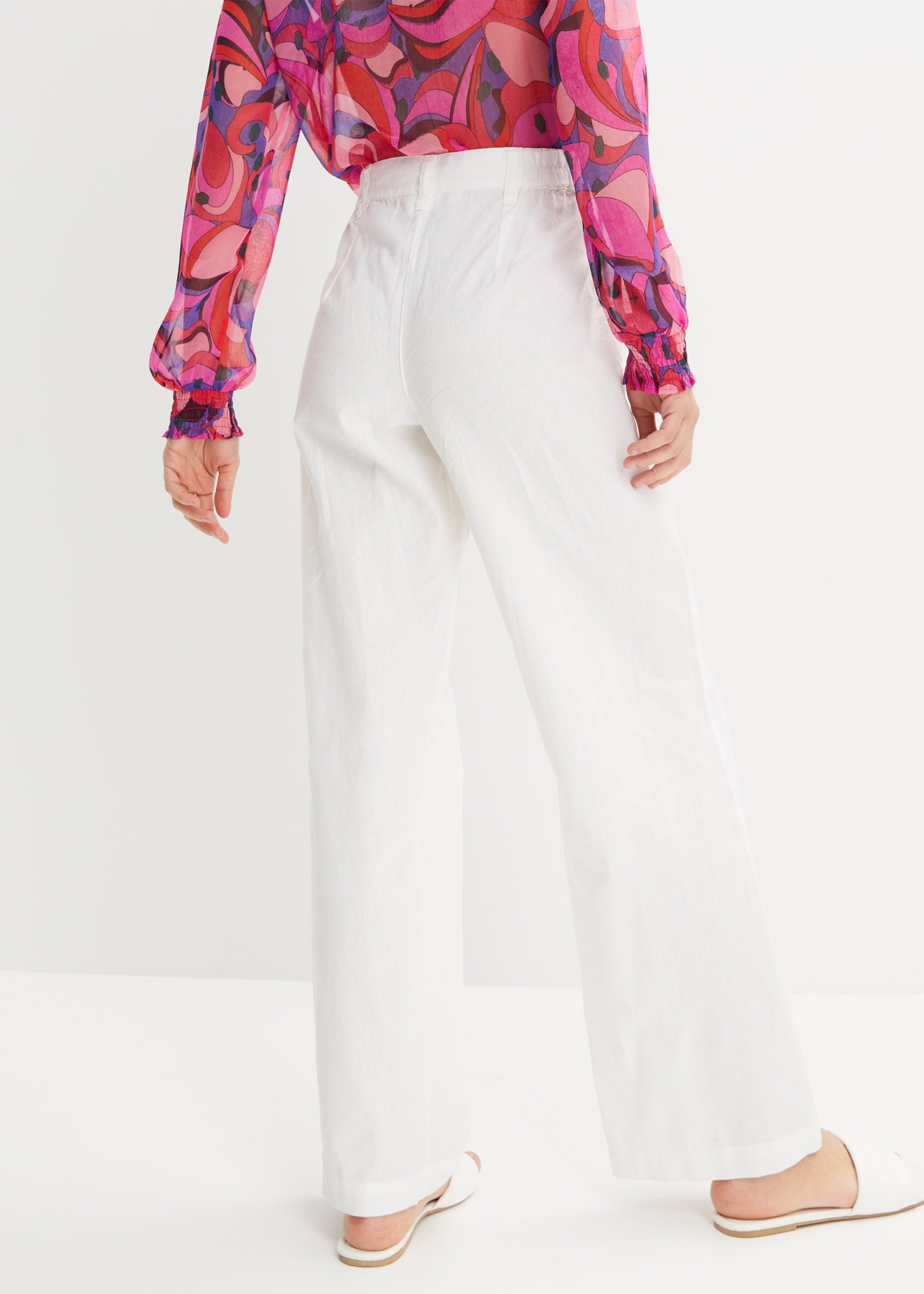 bonprix Leinenhose  aus Leinen-Baumwoll-Mix, Loose Fit, komfortable Leibhöhe