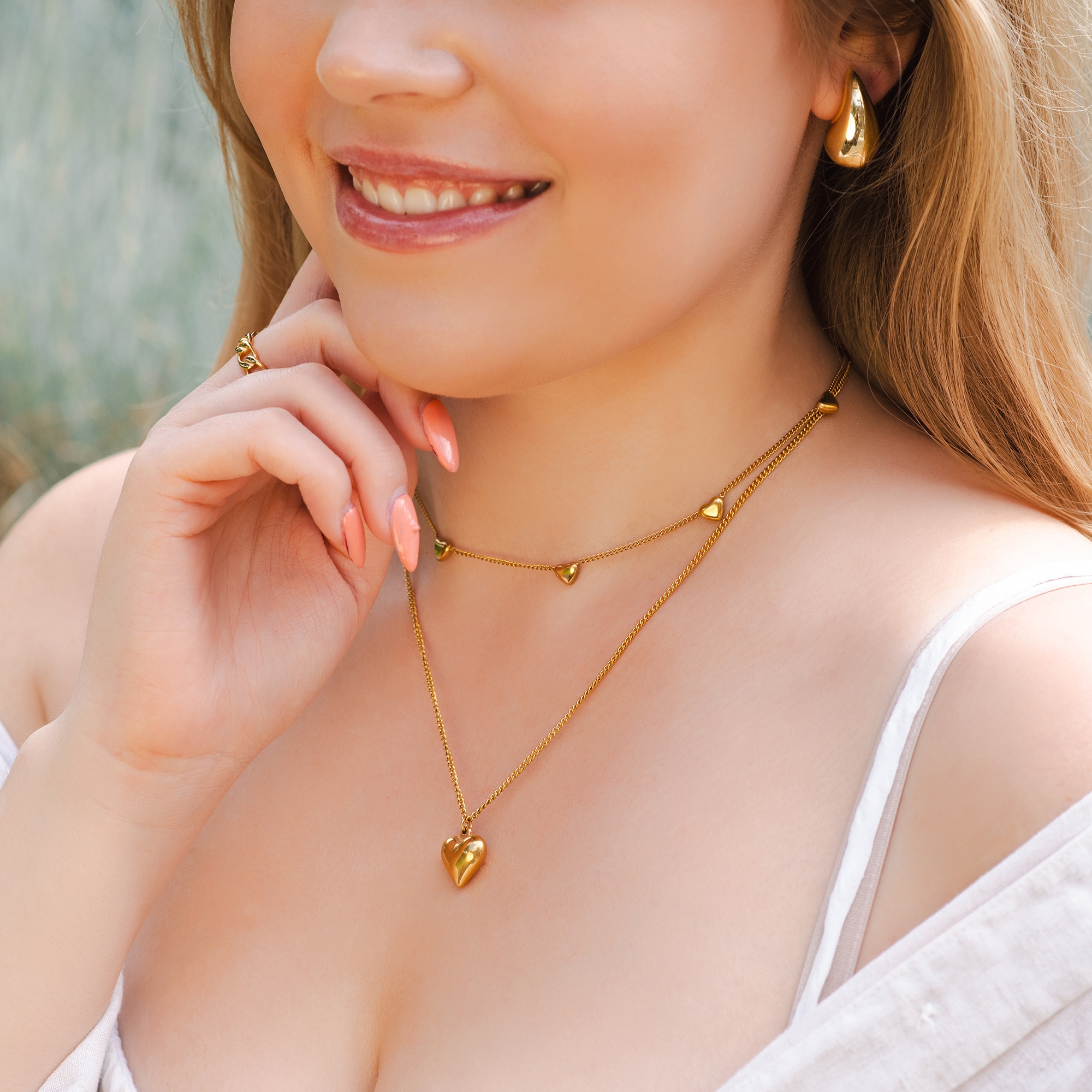 Adelia´s Kette ohne Anhänger »Damen Halskette mit Anhänger ¿ Herz aus Edelstahl«