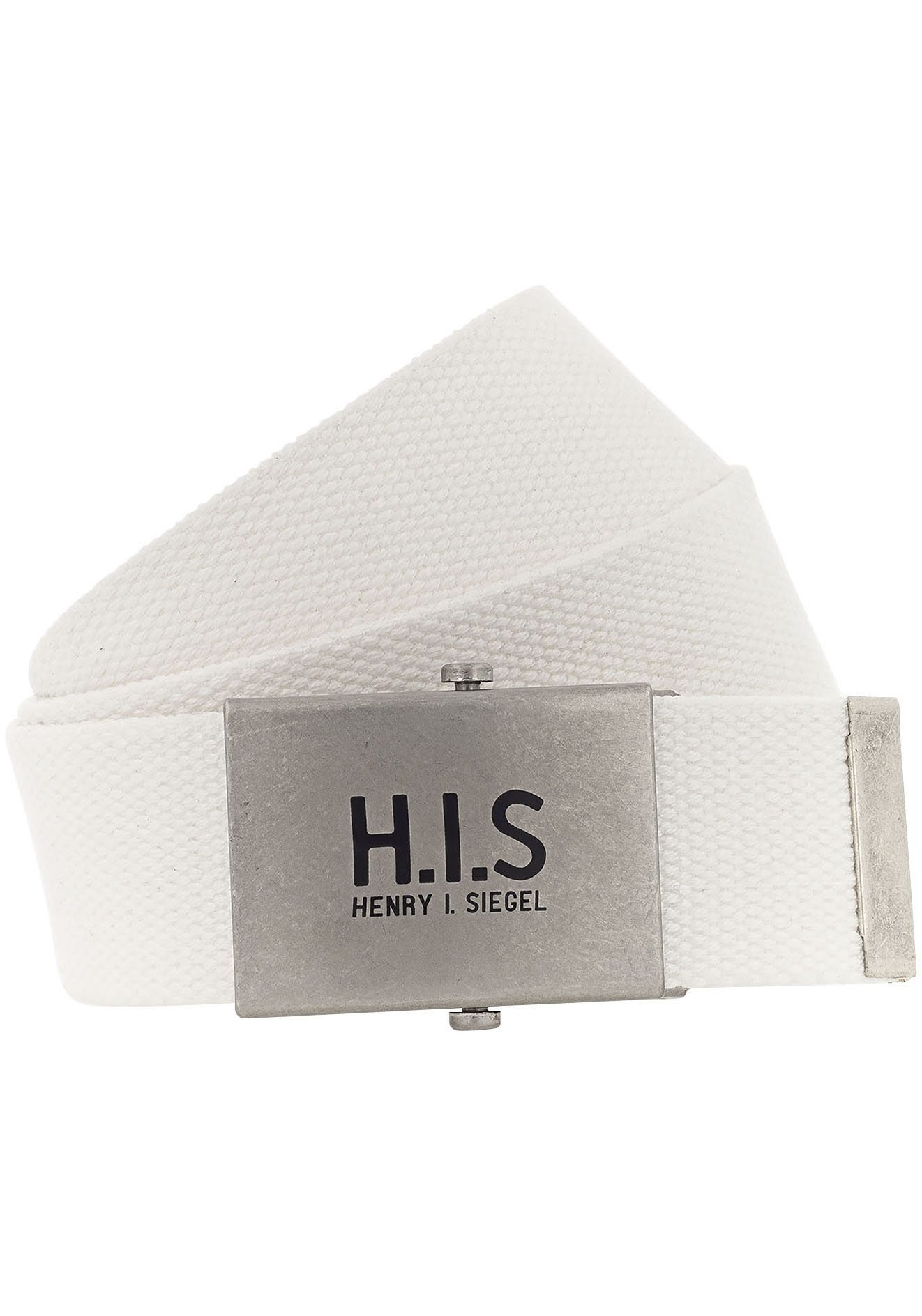Stoffgürtel, Bandgürtel mit H.I.S Logo auf der Koppelschließe