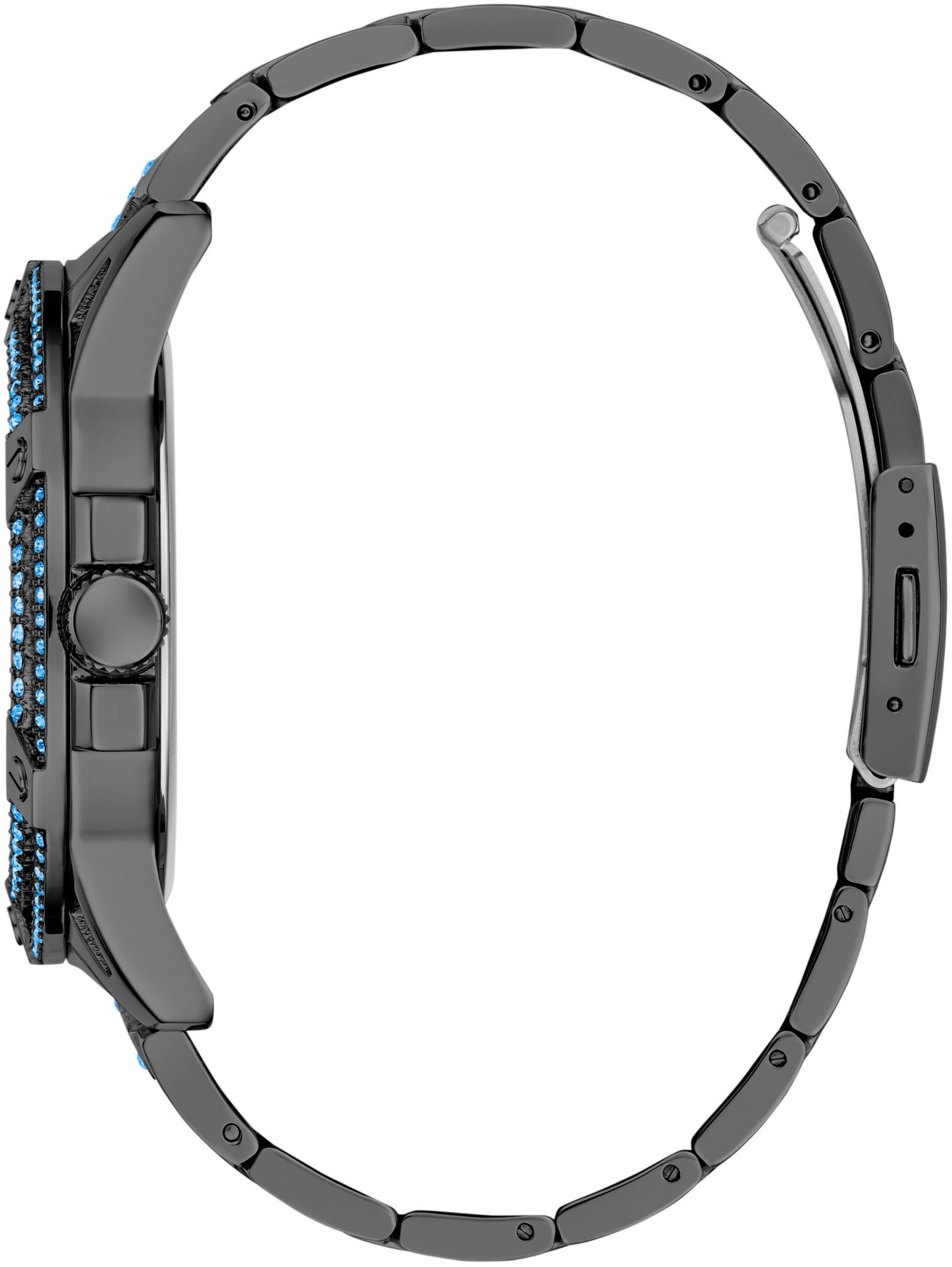 Guess Multifunktionsuhr »KING«, Quarzuhr, Armbanduhr, Herrenuhr, Datum, Edelstahlarmband