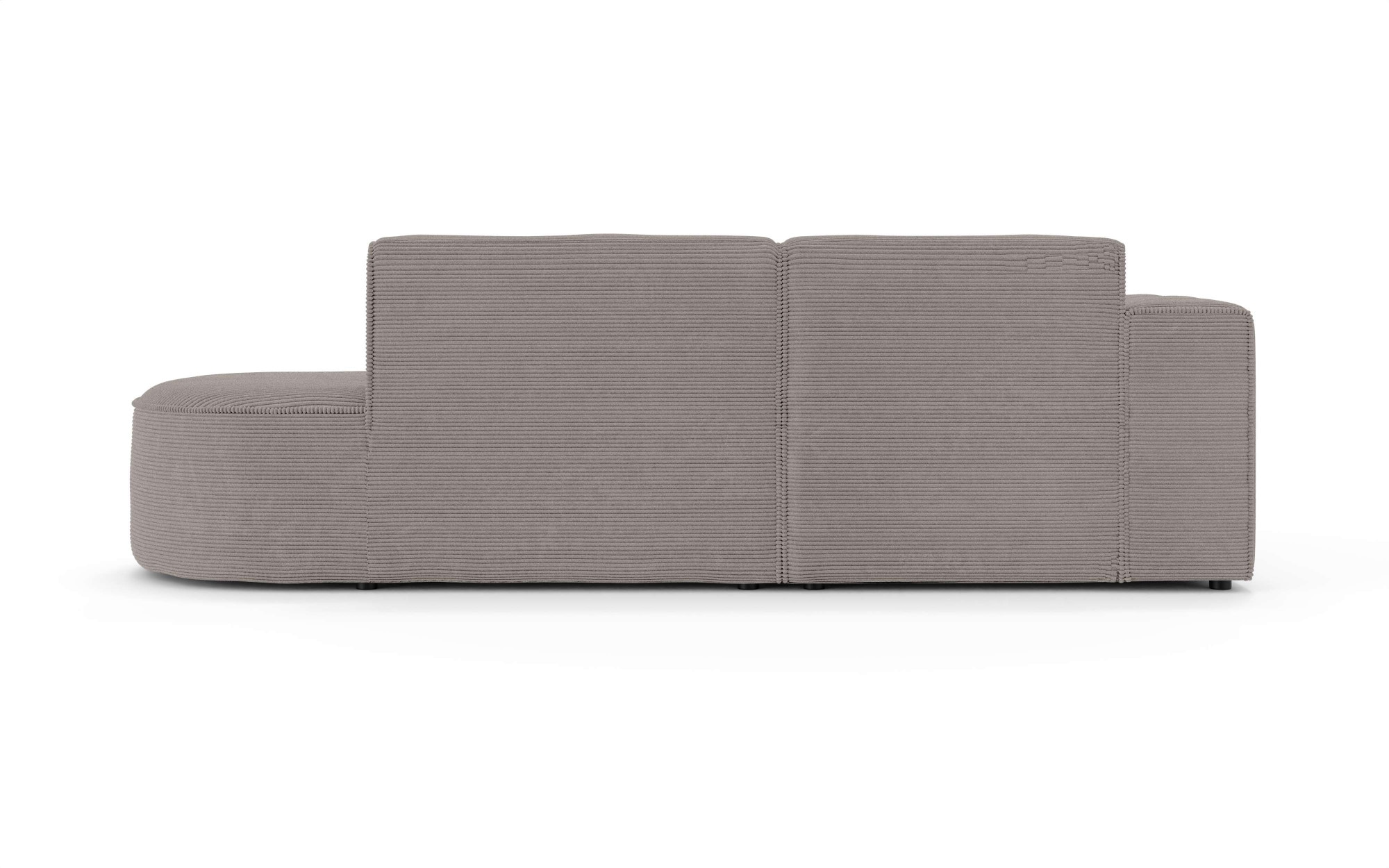 OTTO home Ecksofa »ADELLA XL Design-Sofa mit Recamiere rechts/links, 263/159/76 cm«, L-Form XL mit Wellenunterfederung, runde Form, auch in Cord