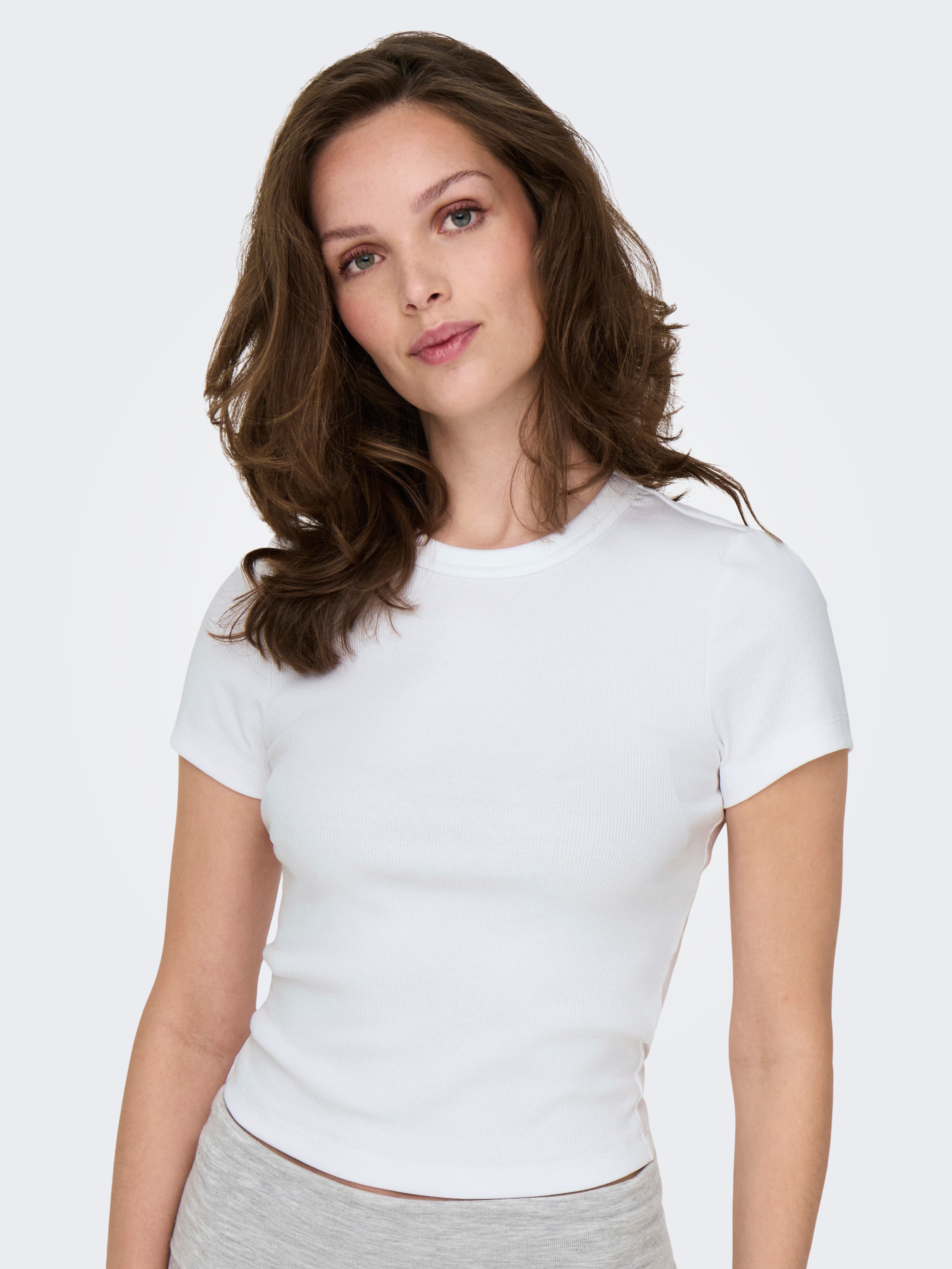 ONLY Kurzarmshirt »ONLVAL S/S O-NECK TOP CC JRS«