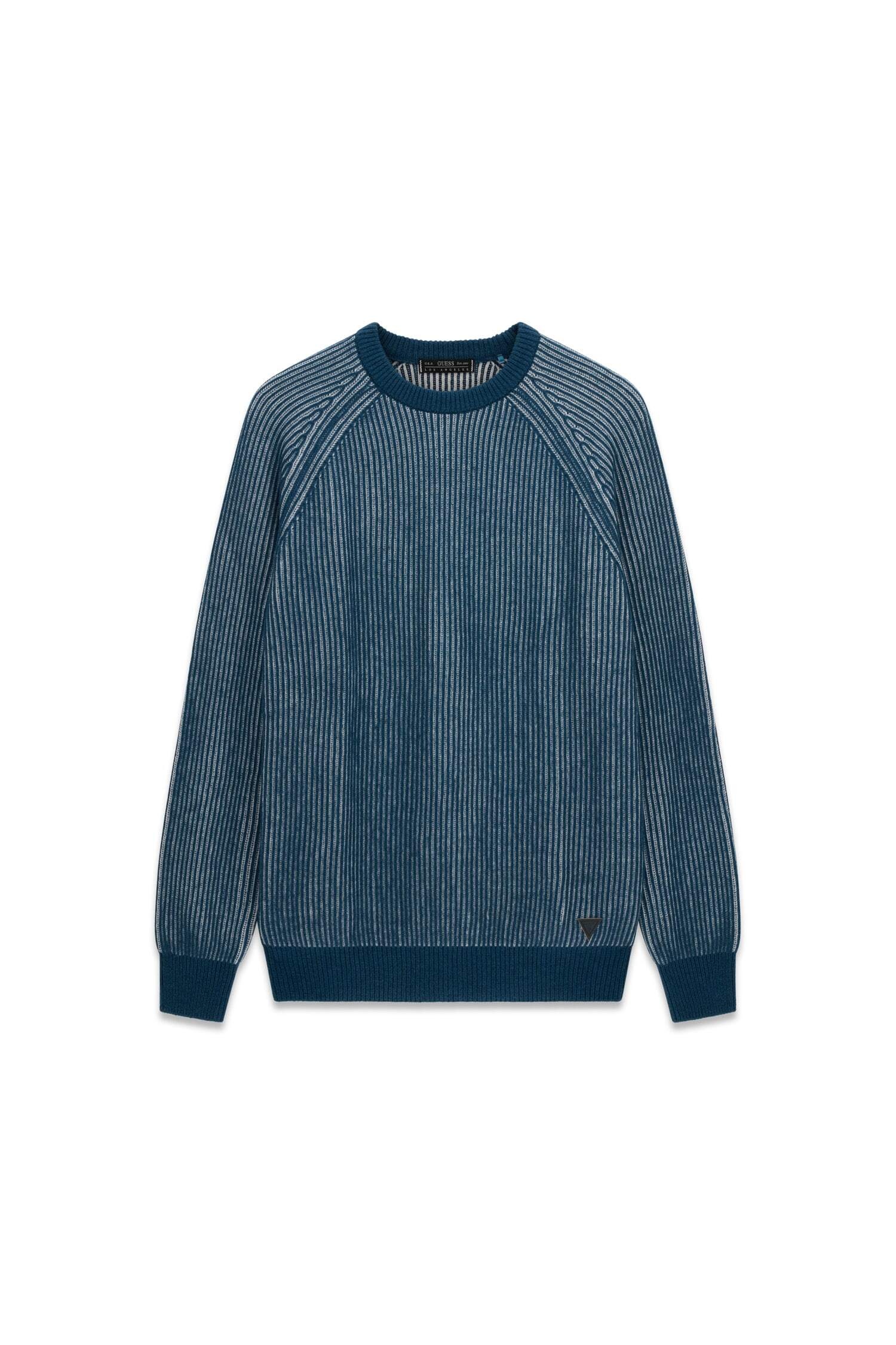 Guess Strickpullover »NIRO VANISÃˆ STRIPES« mit Wolle, Rundhalsausschnitt, Regular Fit