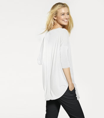 weißes Oversize-Shirt