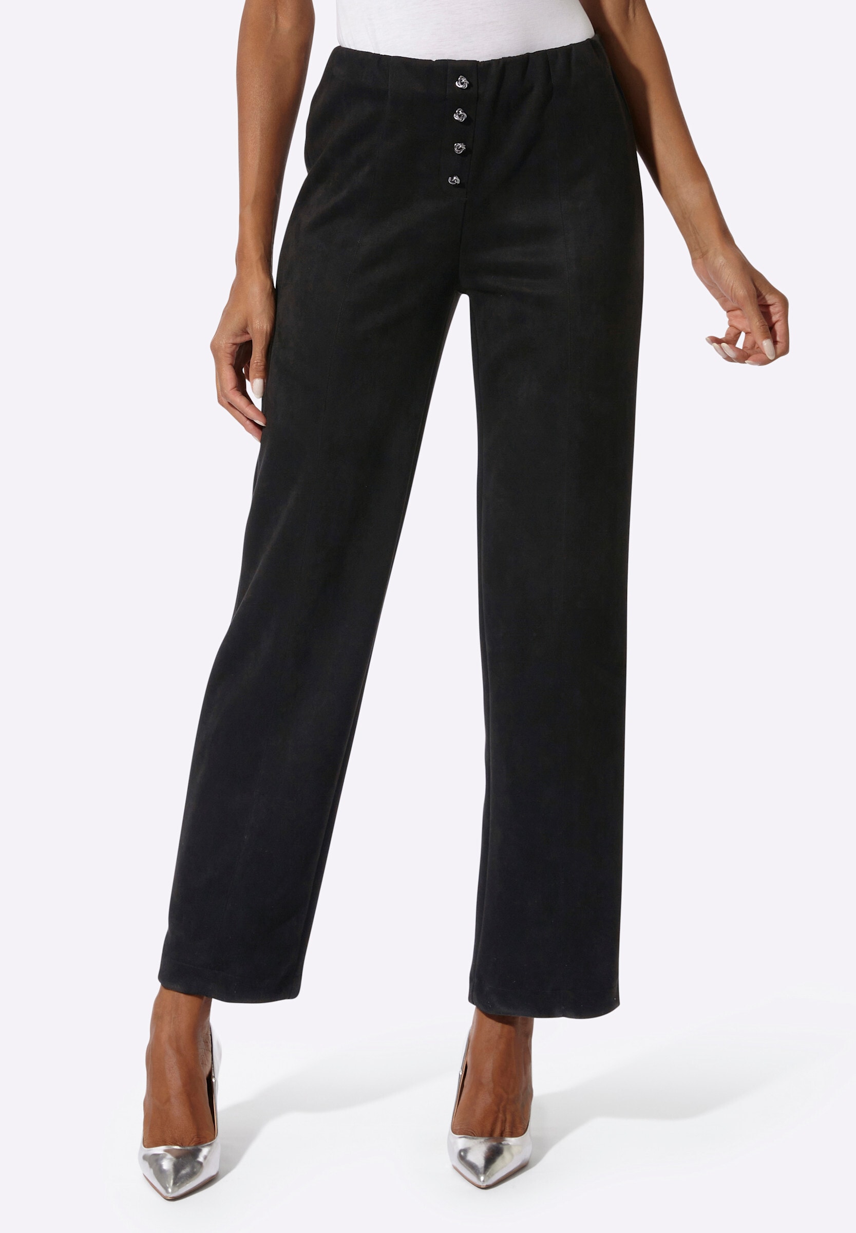 creation L Schlupfhose »Velourslederimitat-Hose Hose aus Veloursleder-Imitat«