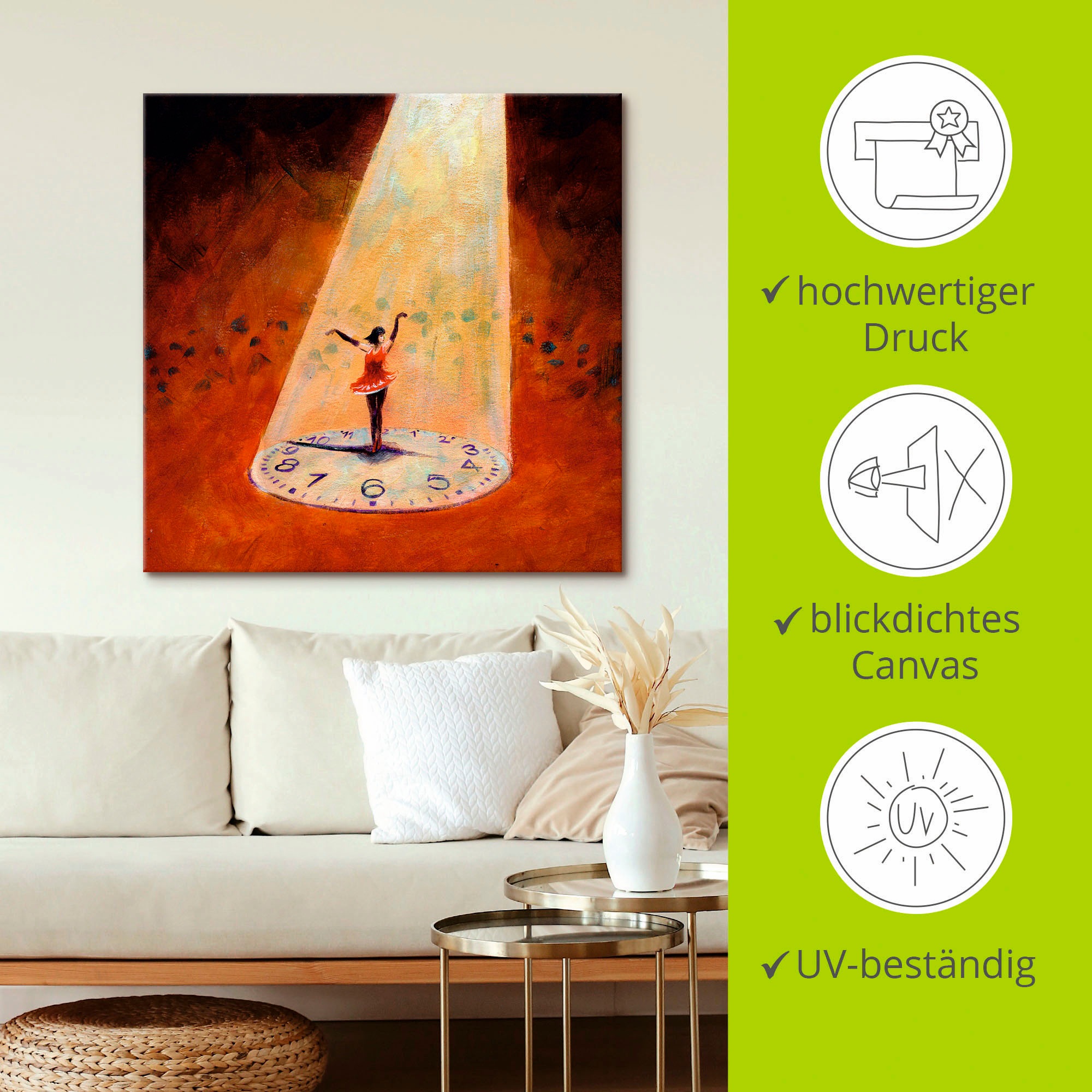 Artland Wandbild »Im Jetzt sein« Frau 1 Stk. tlg. als Leinwandbild, Poster in verschied. Größen