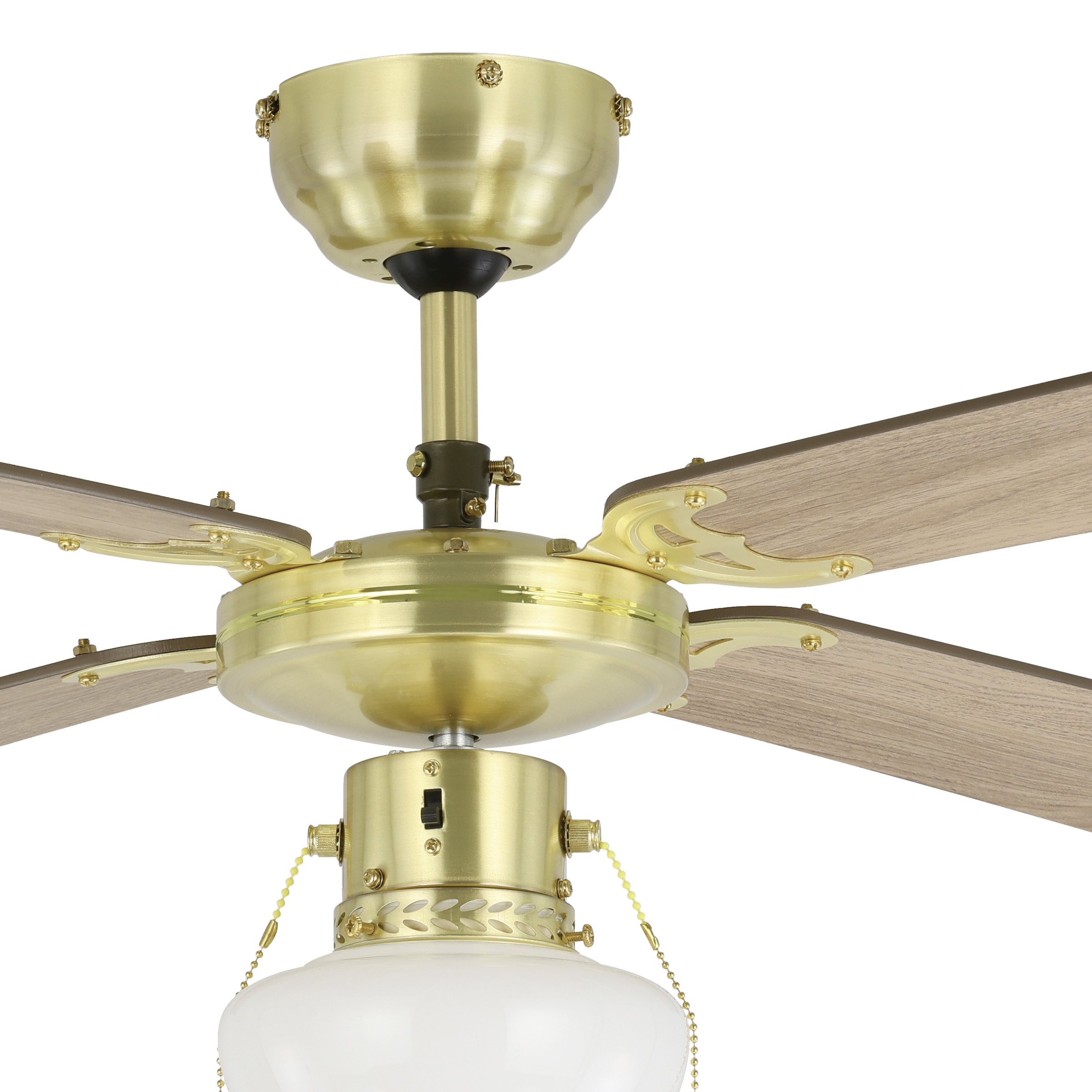 EGLO Deckenleuchte »FORTALEZA Ventilator & Licht - Stahl - E27 - 1X60W - IP20« E27 1 Stk. Ventilator mit Beleuchtung, Wohnzimmer, Schalfzimmern, H42 x Ø106,6 cm
