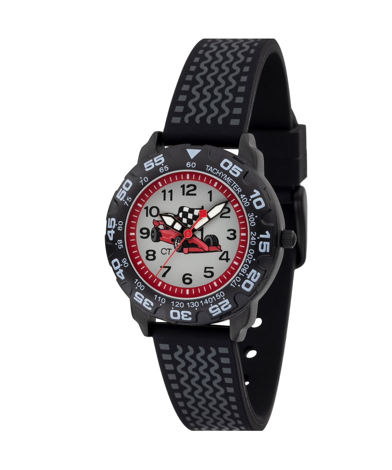 COOL TIME Quarzuhr »The Cool Black Racer«, Armbanduhr, Silikonarmband, Kinderuhr, Junge, analog