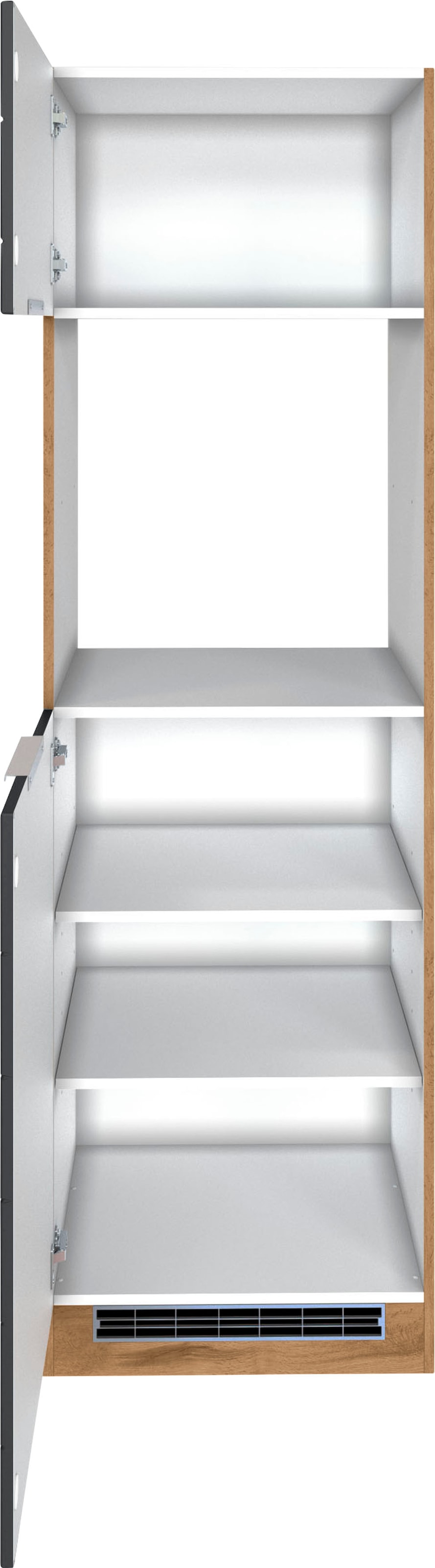 KOCHSTATION Backofenumbauschrank »KS-Luhe«, 60 cm breit, hochwertige MDF-Fronten mit waagerechter Lisene