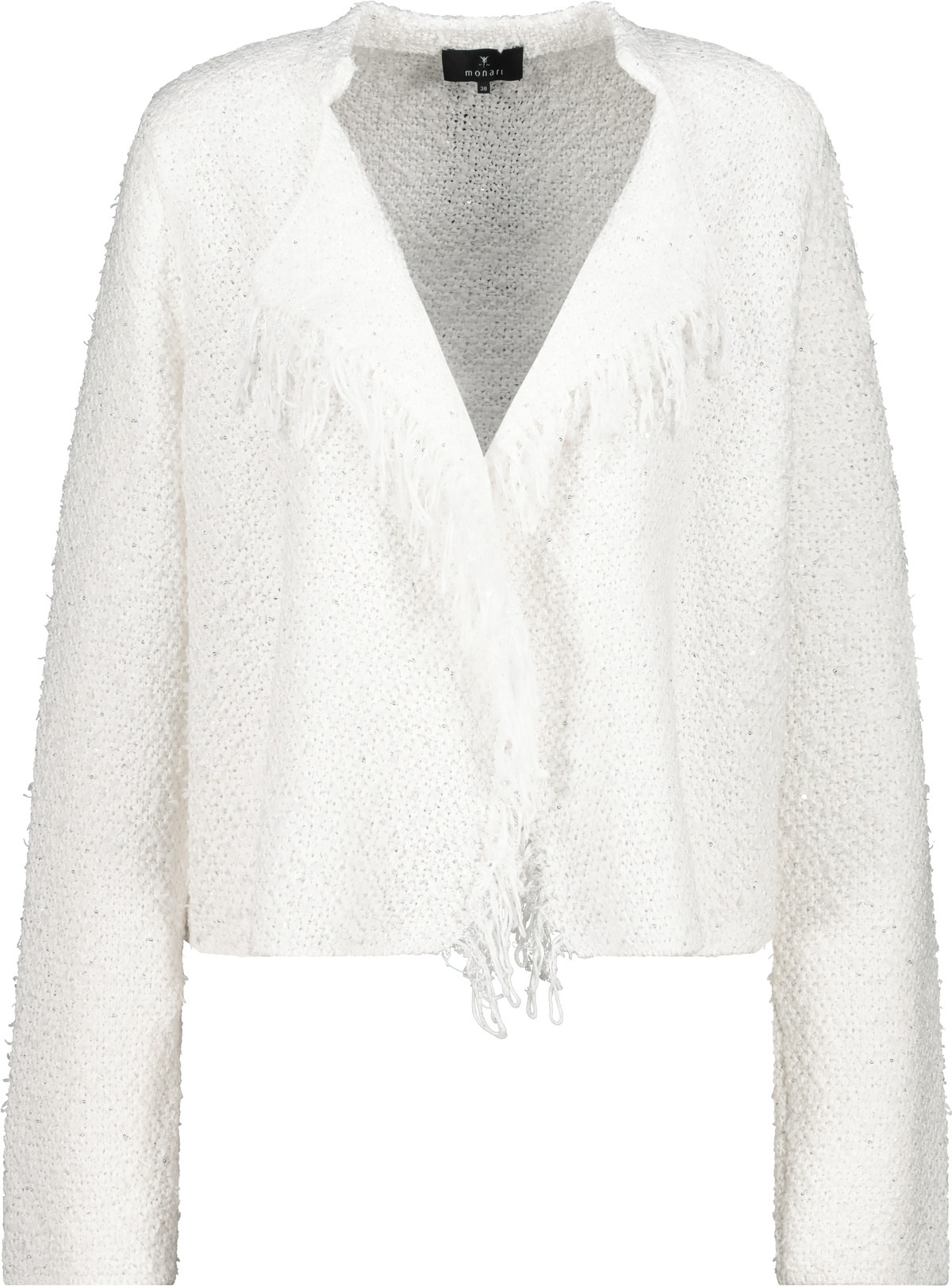Monari Strickjacke »Jacke Strickjacke Fransen« Regular fit mit Fransen