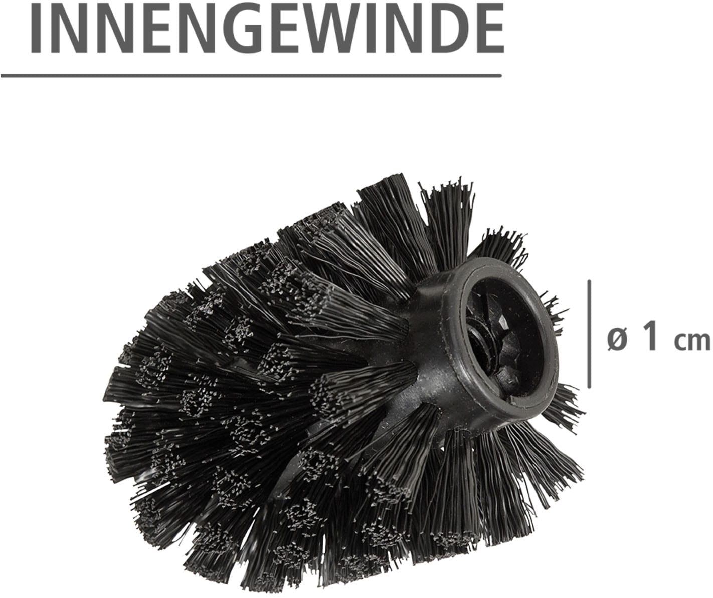 WENKO WC-Reinigungsbürste Set 10 Stk. aus Kunststoff Ersatzbürstenkopf für WENKO WC-Bürsten, Ø 8 cm, Kunststoffborsten