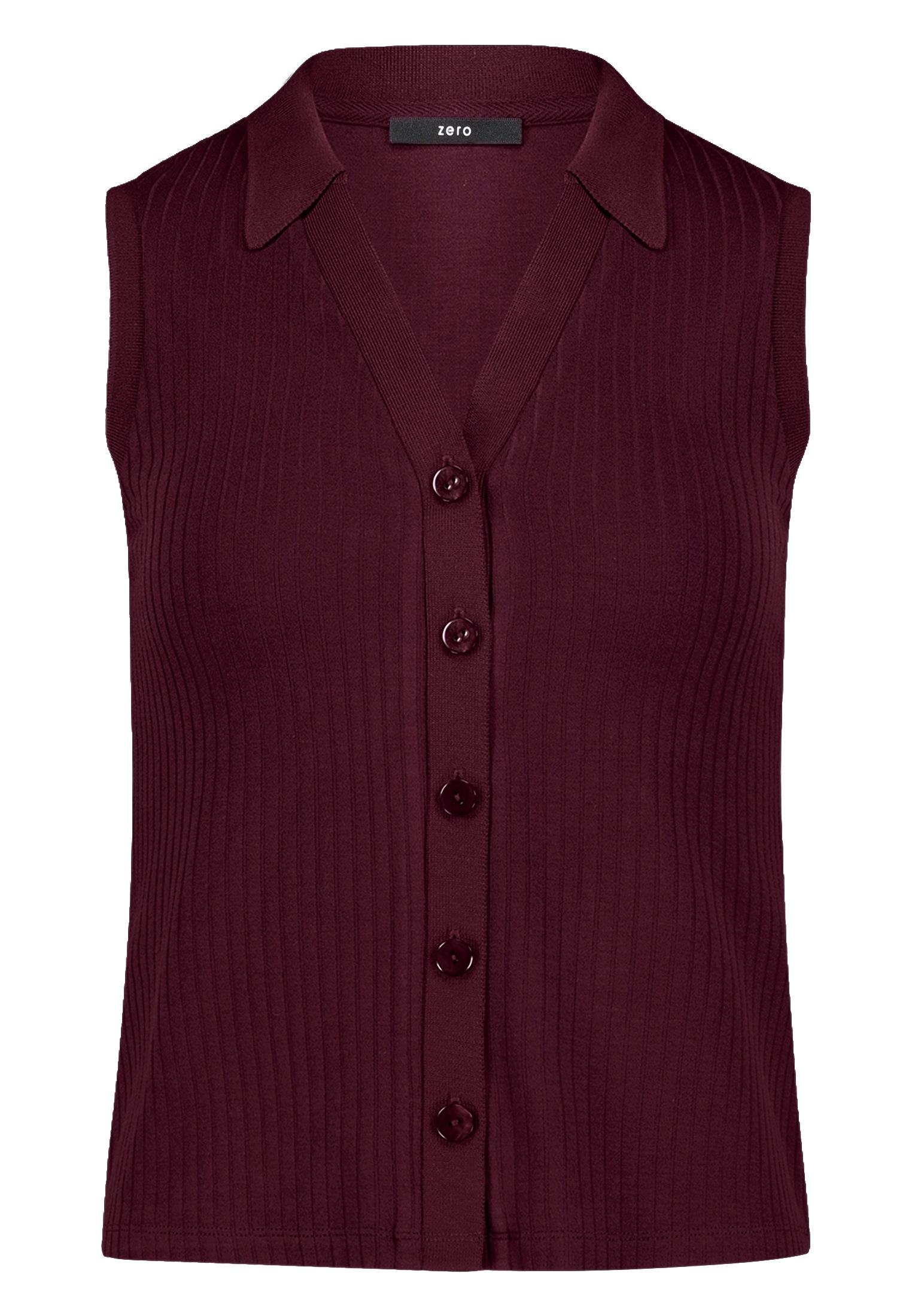 Zero Stricktop »Poloshirt mit Kragen«