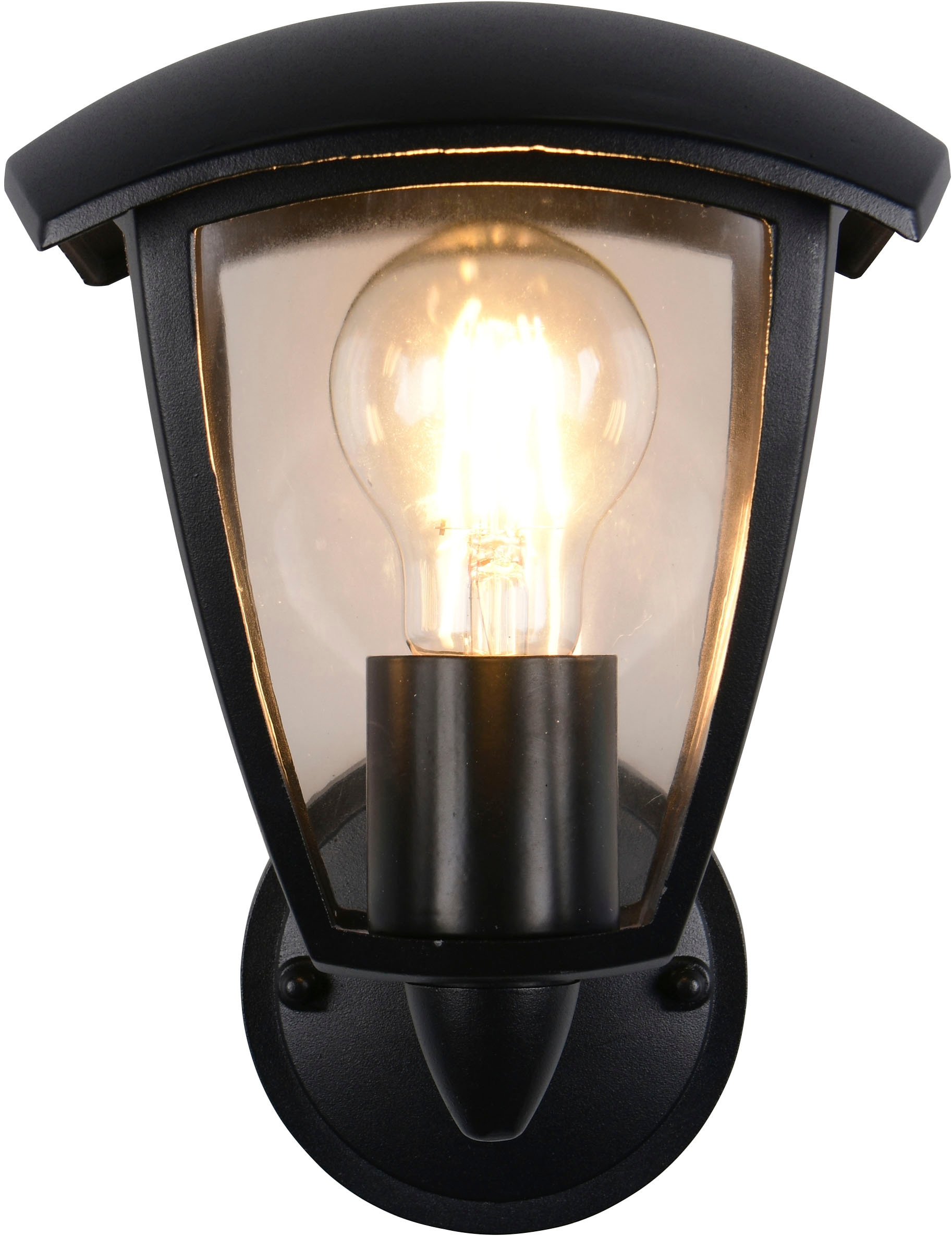 TRIO Leuchten Außen-Wandleuchte »VENTA, Laterne Hauswand Fassadenbeleuchtung, exkl 1x E27 max 10W, IP44« E27 1 Stk. warmweiß - kaltweiß Wandlampe Laternen-Optik, aufwärts gerichtet, Schirm Kunststoff