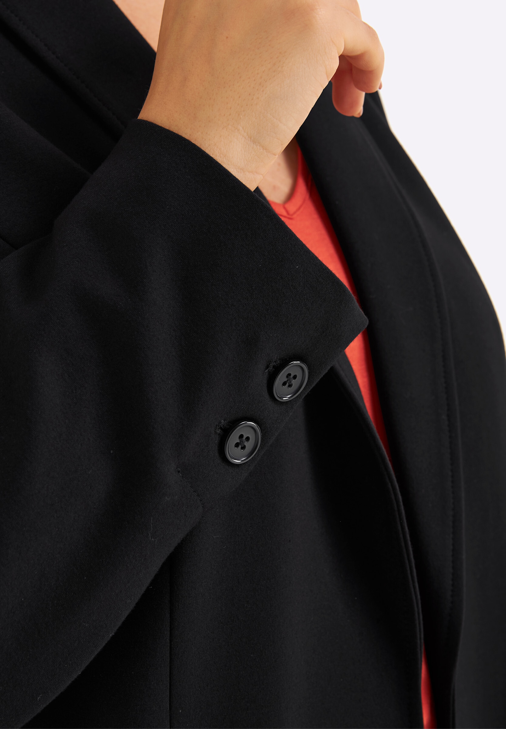 Sheego Sweatblazer »Shirtblazer Shirtblazer mit Bindegürtel«