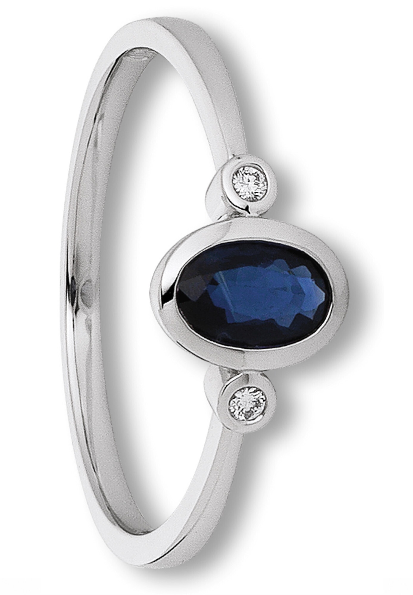 ONE ELEMENT Diamantring »0.02 ct Diamant Brillant Safir Ring aus 585 Weißgold«
