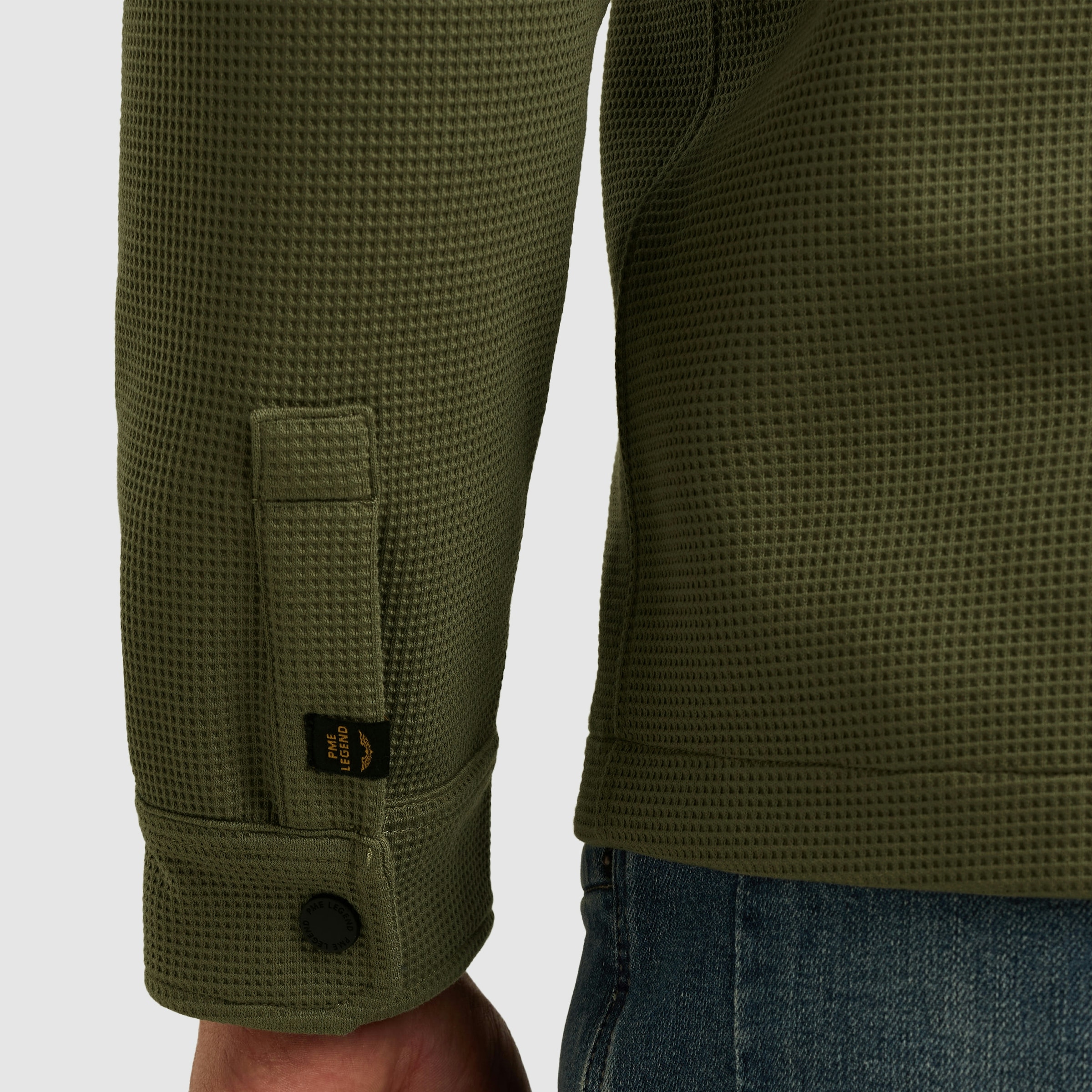 PME LEGEND Langarmhemd mit Druckknöpfen und Brusttaschen