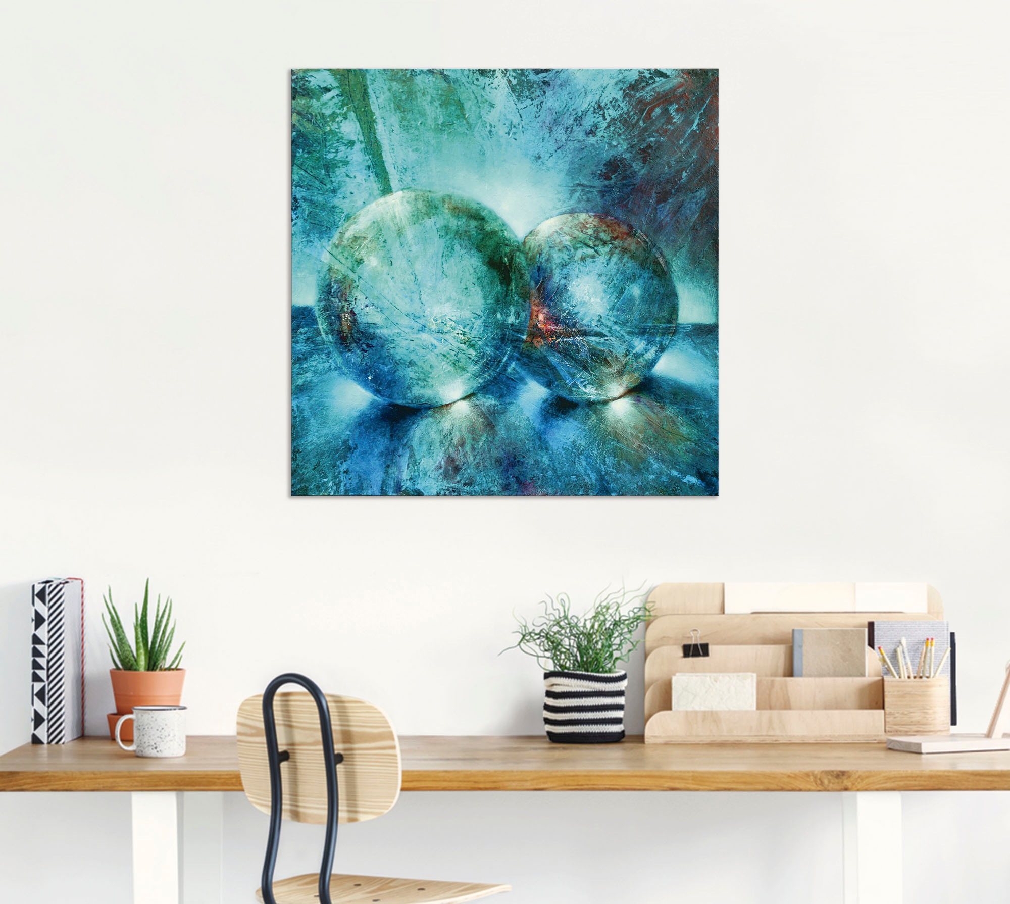 Artland Wandbild »Zwei blaue Murmeln_« Muster 1 Stk. tlg. als Alubild, Outdoorbild, Leinwandbild, Poster in verschied. Größen