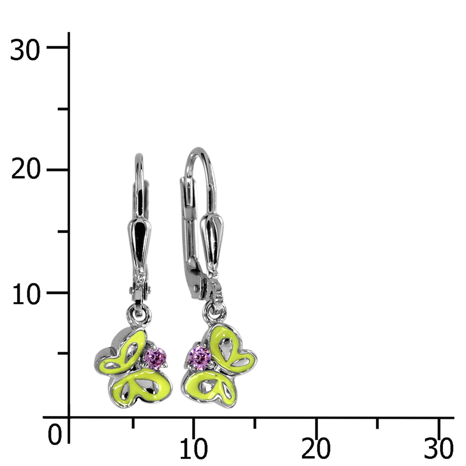 OSTSEE-SCHMUCK Paar Ohrhänger »- Schmetterling - Silber 925/000 - Zirkonia«