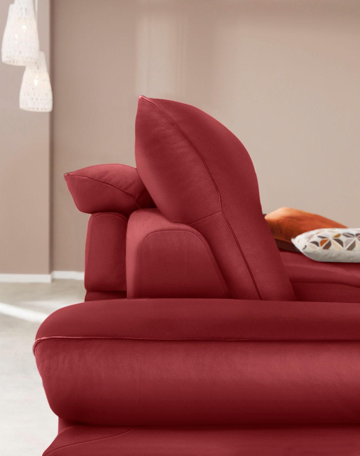 W.SCHILLIG Ecksofa »enjoy&MORE, Designsofa, elegant und bequem, L-Form«, Sitztiefenverstellung, Füße bronze pulverbeschichtet, Breite 294 cm