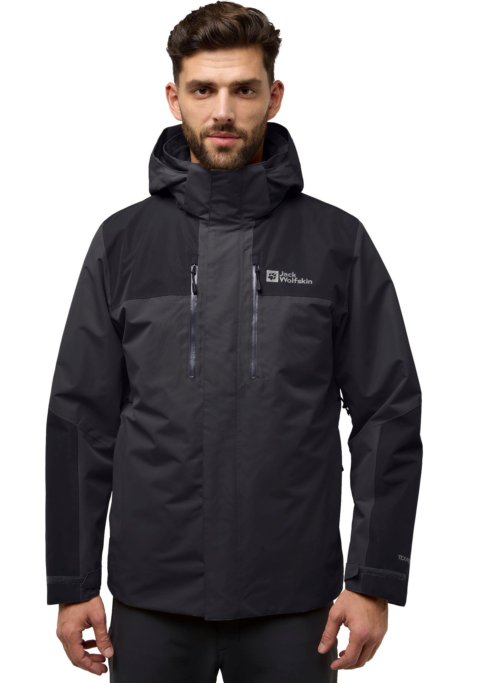 Jack Wolfskin 3-in-1-Funktionsjacke »JASPER 3IN1 JKT M«, mit Kapuze, Winterjacke