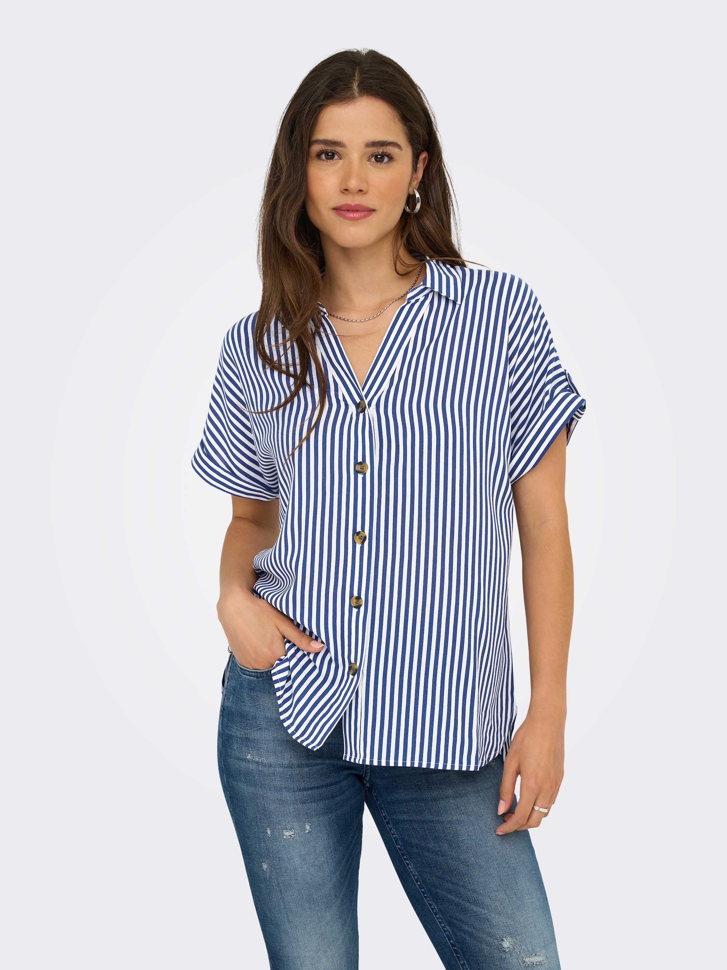 ONLY Kurzarmbluse »ONLYASMIN SHIRT S/S WVN NOOS«