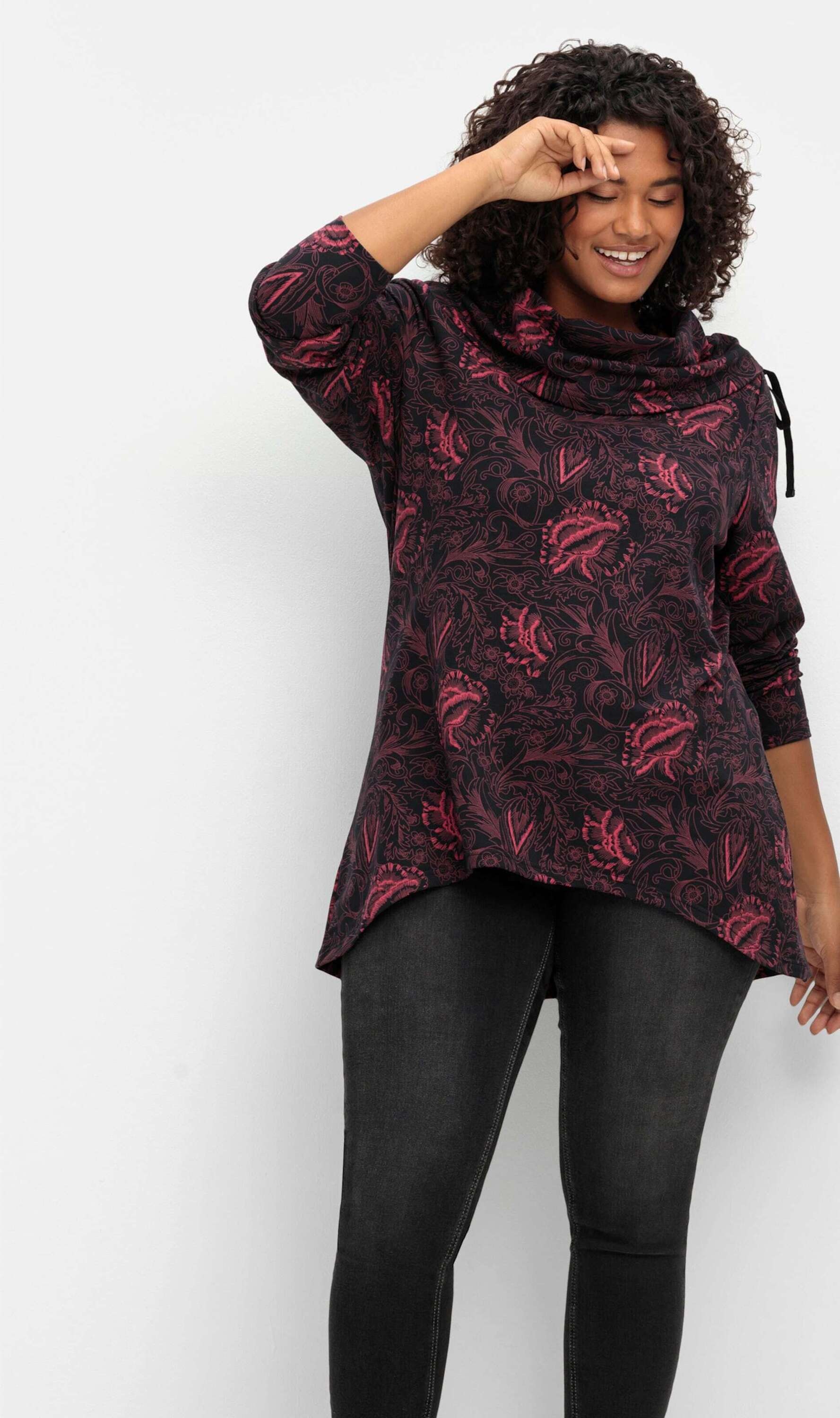 sheego by Joe Browns Sweatshirt »Sweatshirt Sweatshirt mit weitem Schalkragen«
