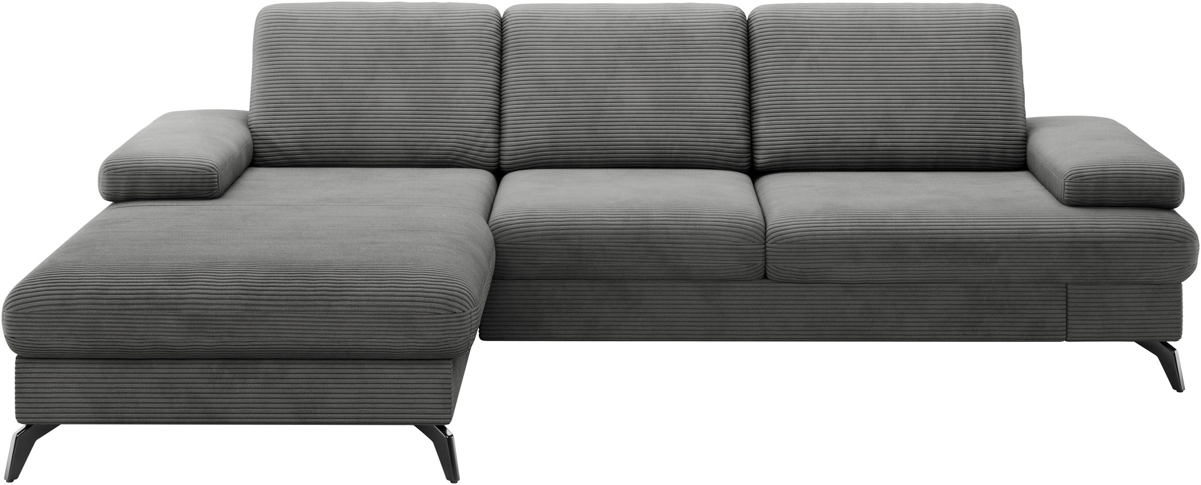 sit&more Ecksofa »Morris Jubi L-Form«, inkl. Armteilfunktion und 1 Zierkissen, wahlweise mit Bettfunktion