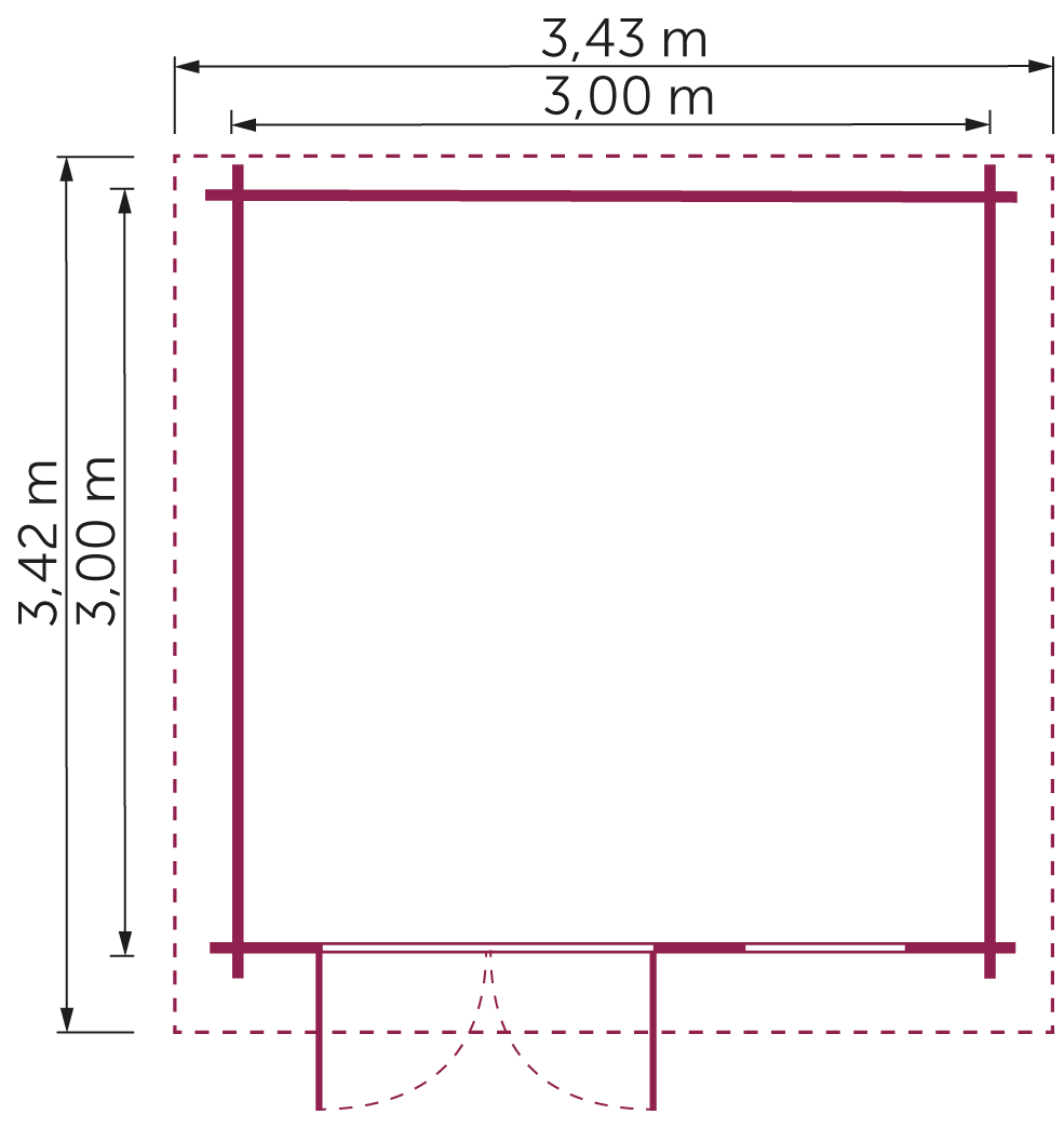 KONIFERA Gartenhaus »Sirius« mit Terrasse und inklussive Fußboden