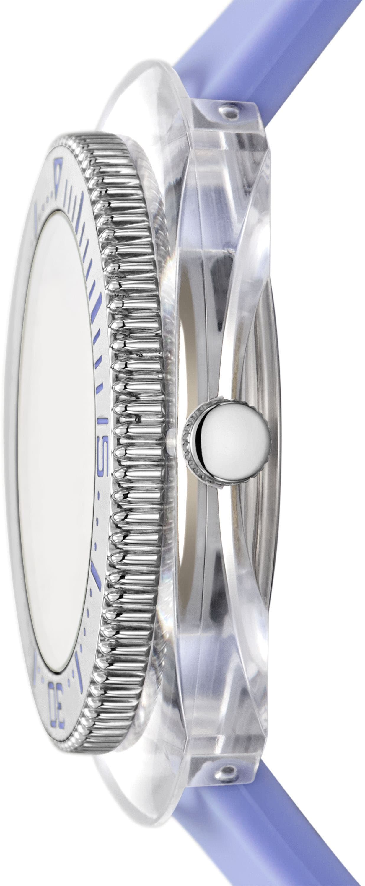 Skechers Quarzuhr »PALMERA«, Armbanduhr, Damenuhr, Silikonarmband, analog, Glassteine