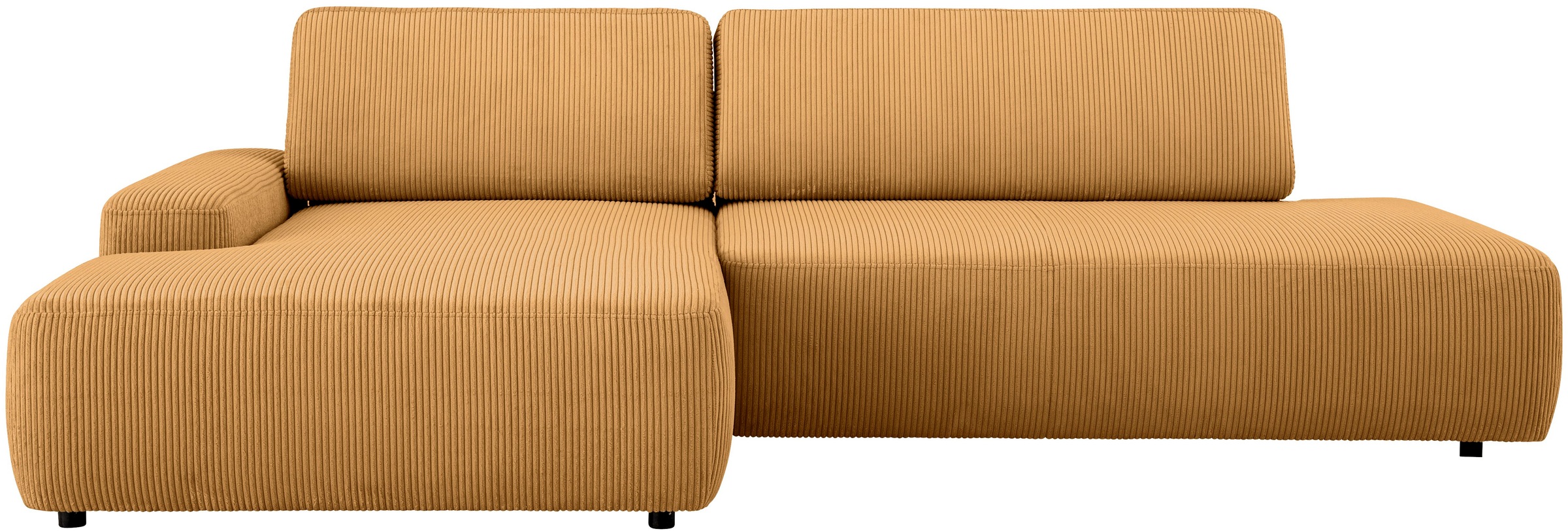 INOSIGN Ecksofa »TORGE, Schlafsofa Cord, Samtvelours u. Strukur fein, Couch in L-Form«, Schlaffunktion und Bettkasten, Liegefläche: 210x125 cm, neues Design