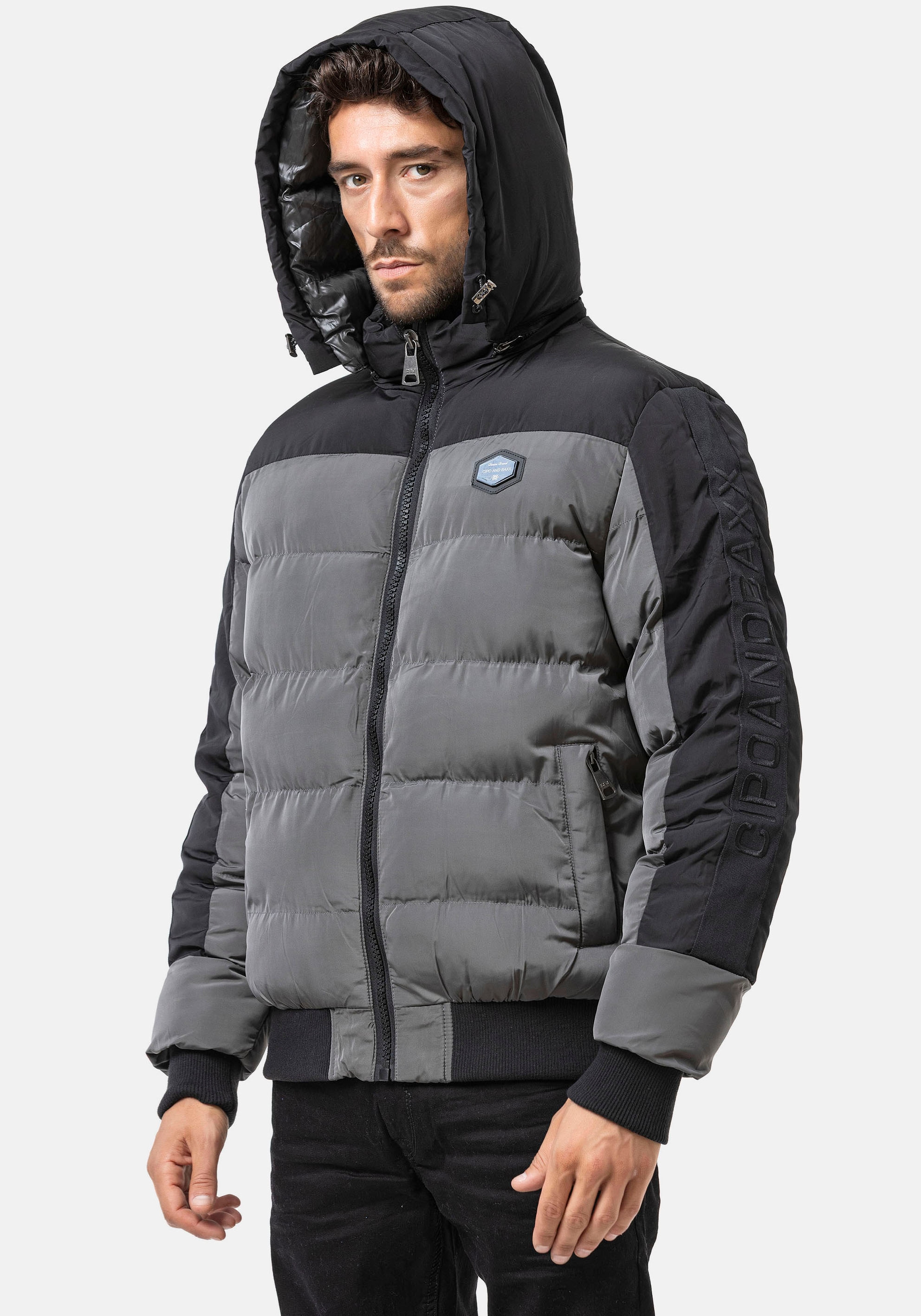 Cipo & Baxx Steppjacke mit Kapuze