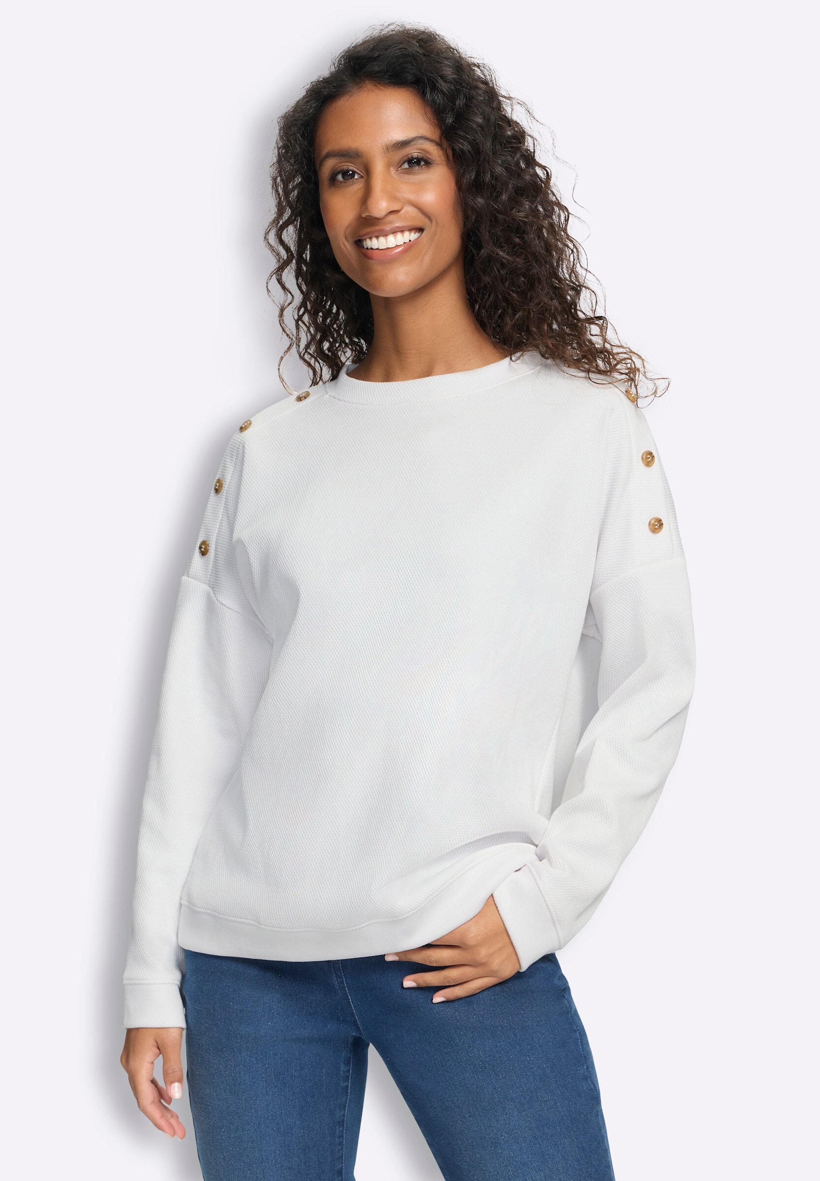 heine T-Shirt »Shirt Langarmshirt mit Waffelstruktur«