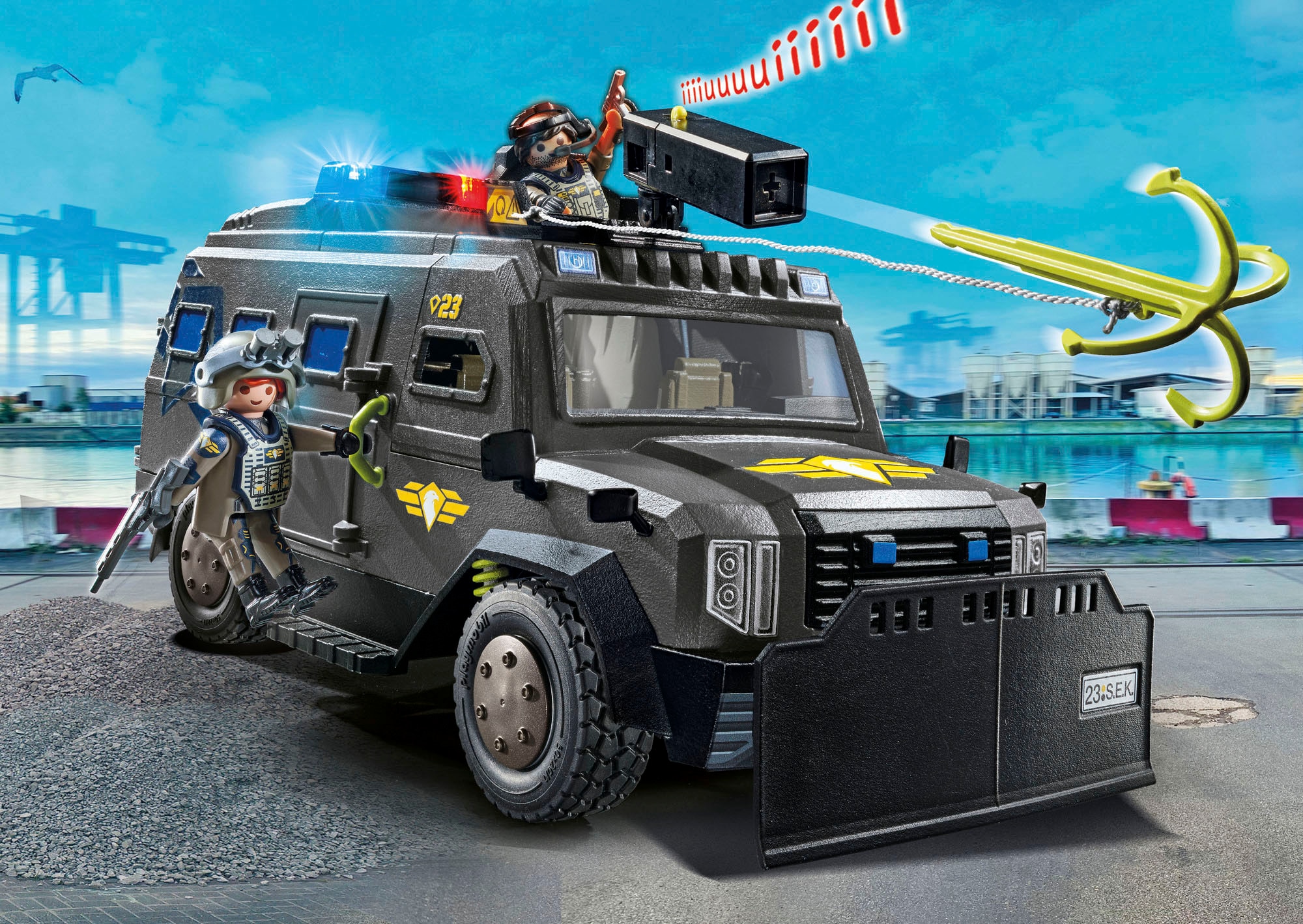Playmobil® Konstruktions-Spielset »SWAT-Geländefahrzeug (71144), My Action Heroes«, (73 St.), Made in Europe; mit Licht und Sound