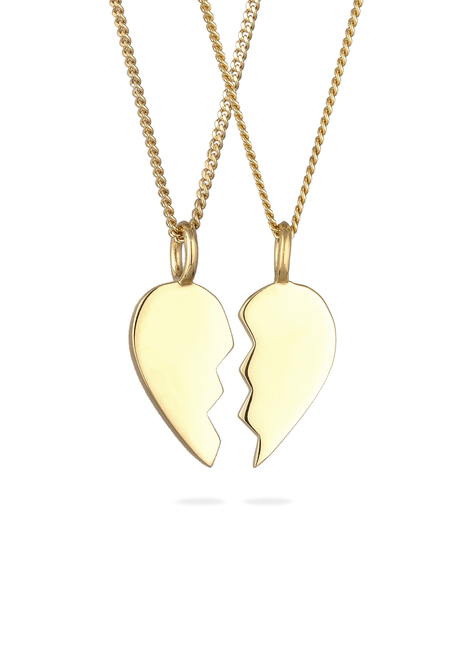 Elli Ohrring und Ketten Set »Halskette Set mit geteilten Herz 925 Sterling Silber« ()