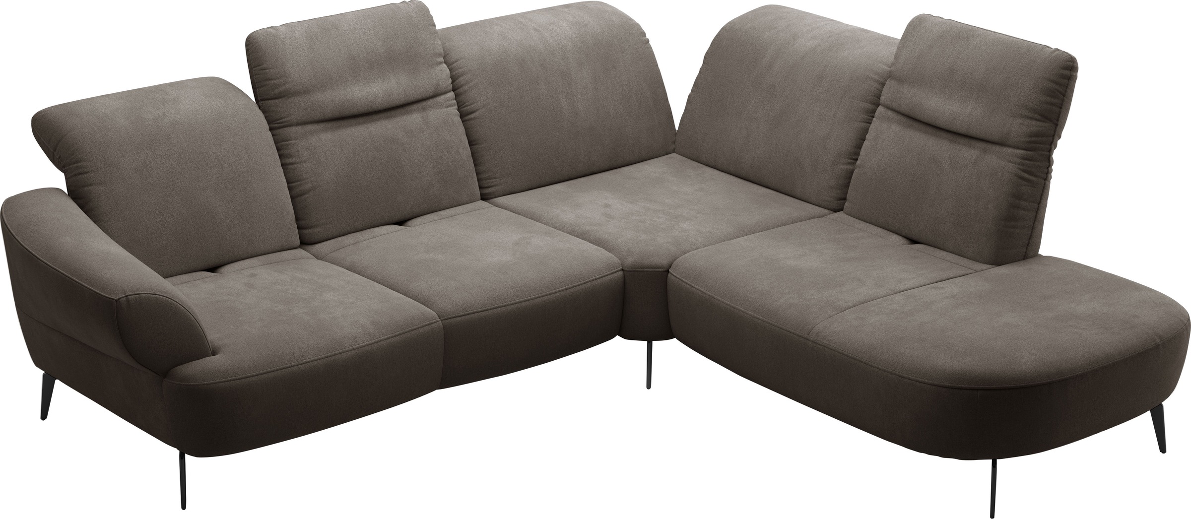 sit&more Ecksofa »Dance, L-Form, inkl. Sitztiefenverstellung«, inkl. Click&Seat, optional mit Kopfteilverstellung