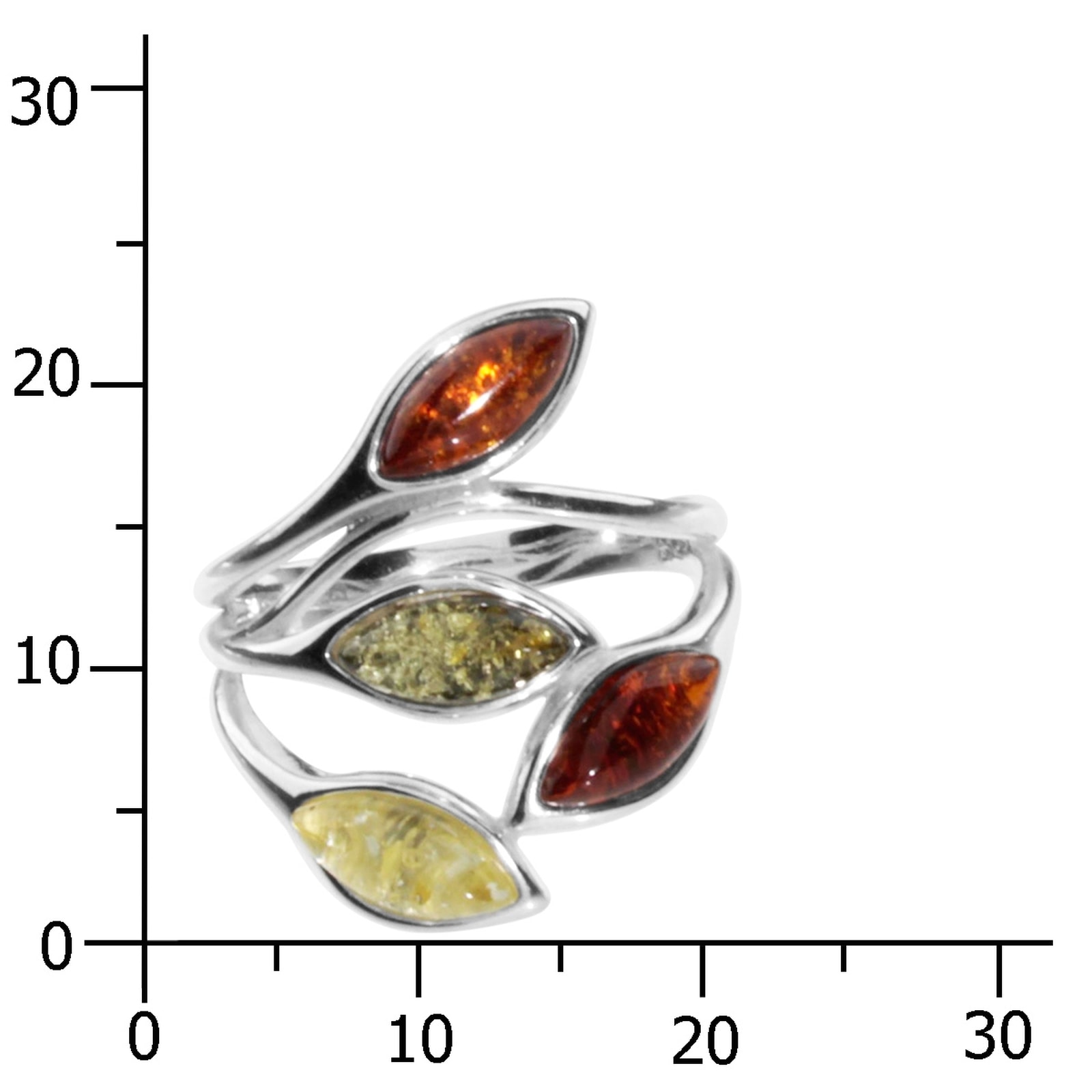 OSTSEE-SCHMUCK Fingerring »- Smilla-Lotta - Silber 925/000 - Bernstein«