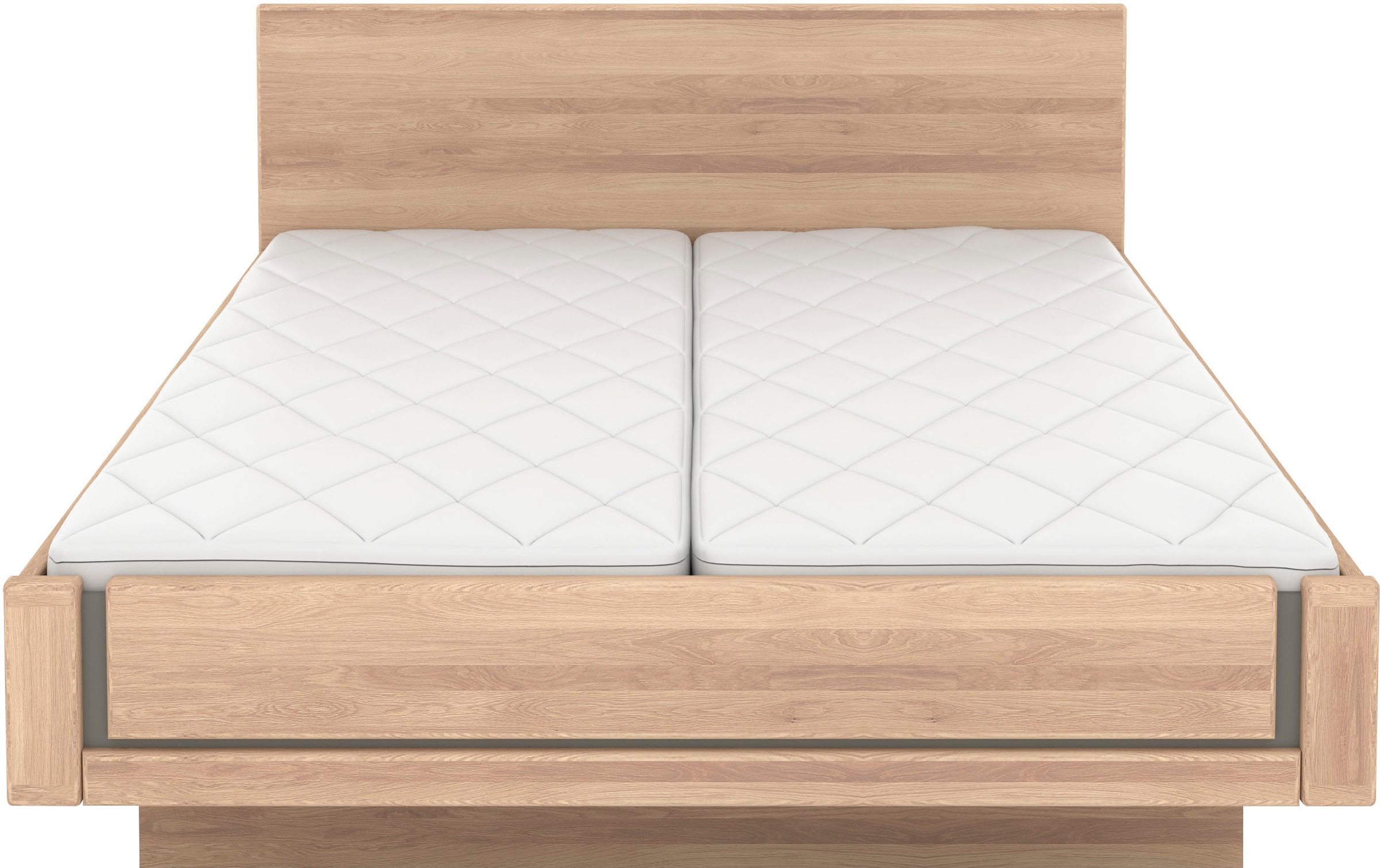 Musterring Holzbett »Sorrent, Bettgestell, Bettrahmen, teilmassiv Eiche«, (MADE IN GERMANY), Eiche teilmassiv, Liegehöhenverstellung, in schwebender Optik