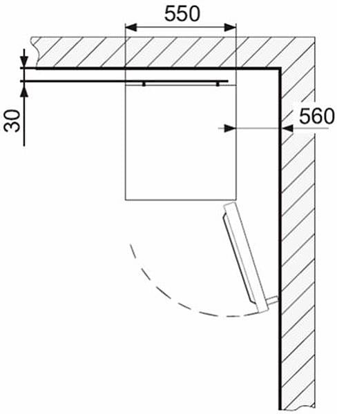 Amica Kühl-/Gefrierkombination, KGC 15635 B, 144 cm hoch, 55 cm breit