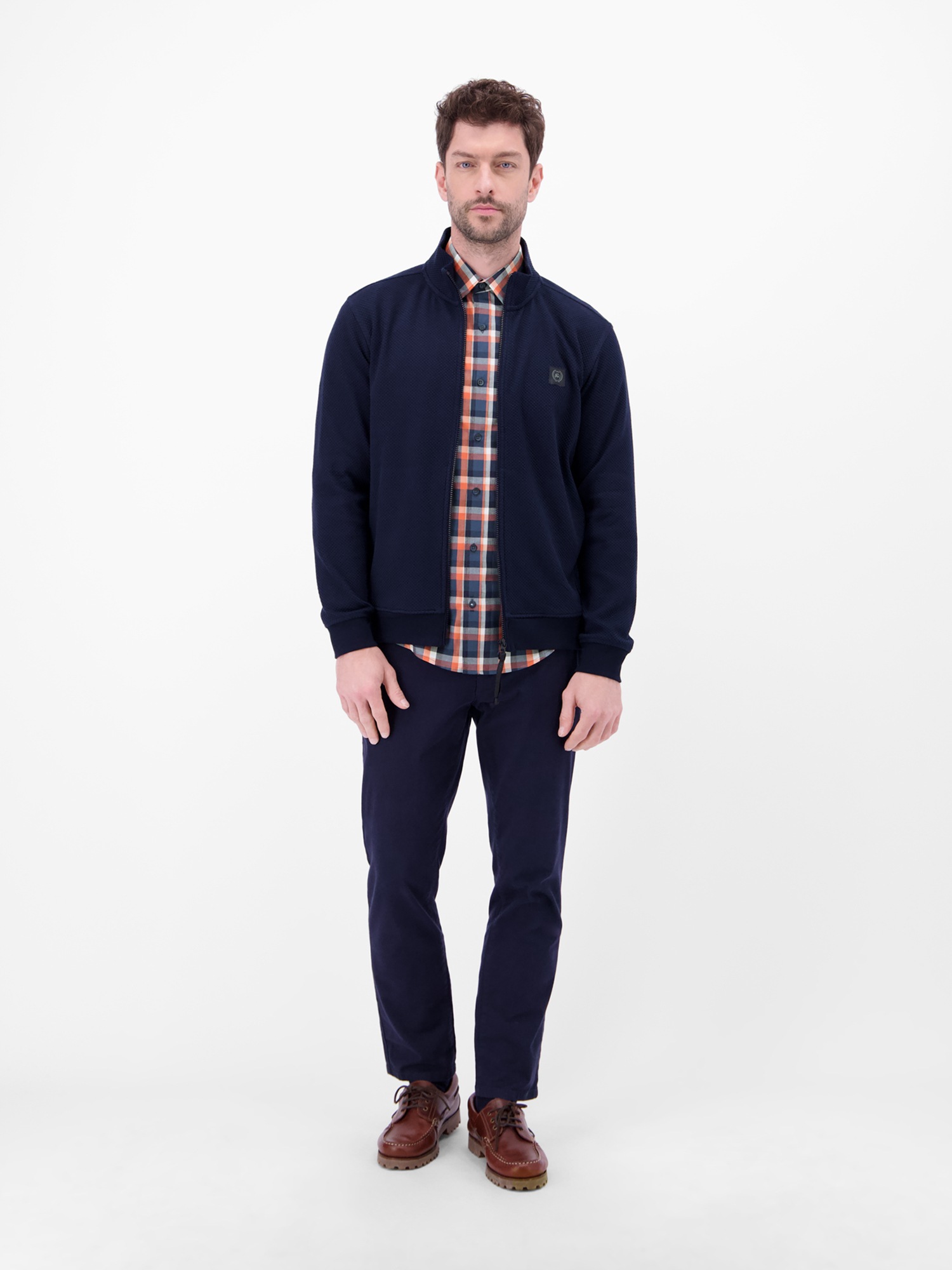 LERROS Langarmhemd »Karohemd mit Kentkragen und Brusttasche«