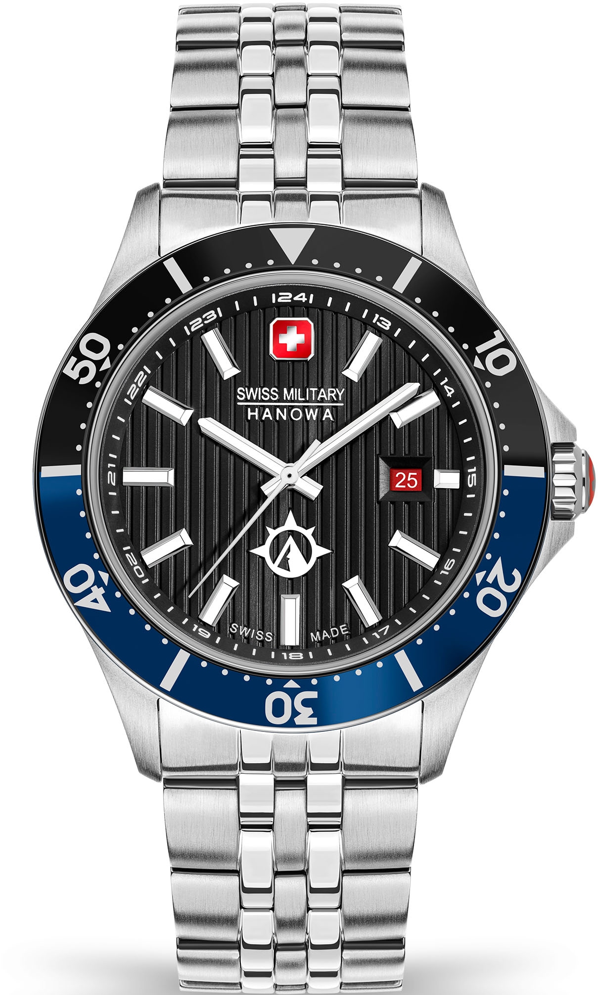 Swiss Military Hanowa Quarzuhr »FLAGSHIP X, SMWGH2100603«, Armbanduhr, Herrenuhr, Schweizer Uhr, Datum, Saphirglas, Swiss Made