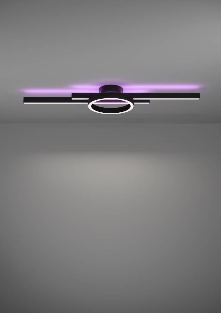 EGLO Deckenleuchte »AMANDOLO« LED-Modul 1 Stk. RGB | warmweiß - kaltweiß dimmbare Deckenlampe, Fernbedienung, Metall, RGB Backlight