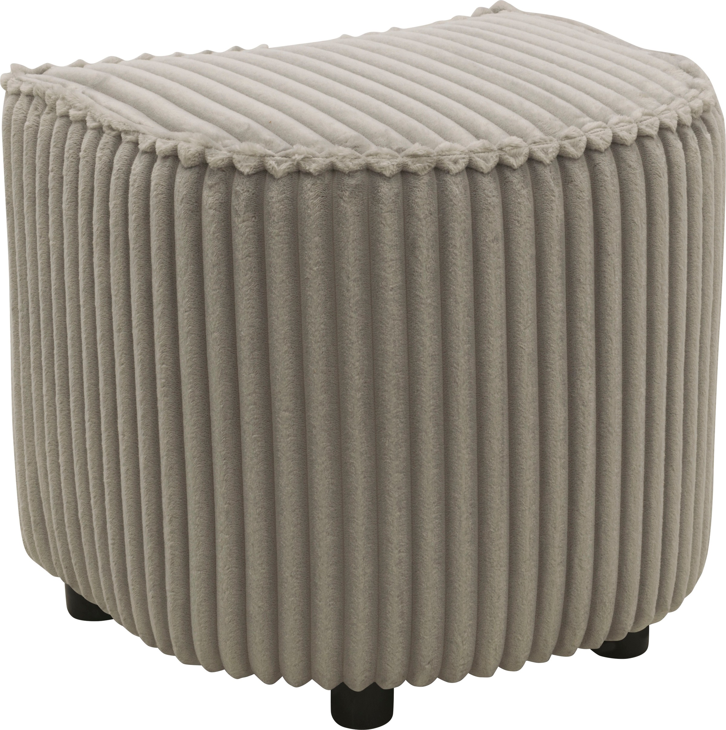 INOSIGN Polsterhocker »AMECA, Hocker, Fußhocker 52 x 47 x 46 cm (BxTxH)«, (1 St.), mit Mega-Cordstoff, sichelförmig