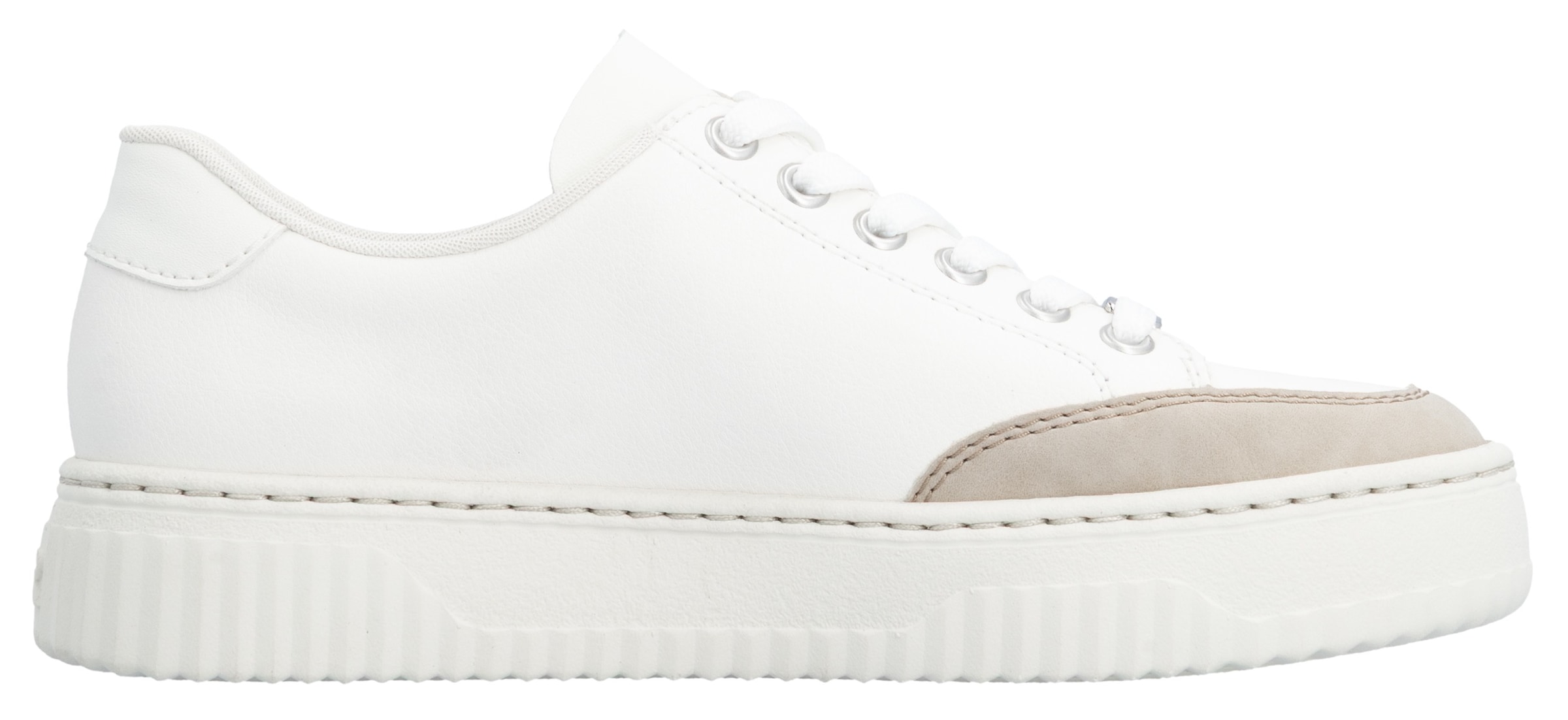 Rieker Plateausneaker  Halbschuh, Schnürschuh, Casual-Sneaker mit leo-Besatz