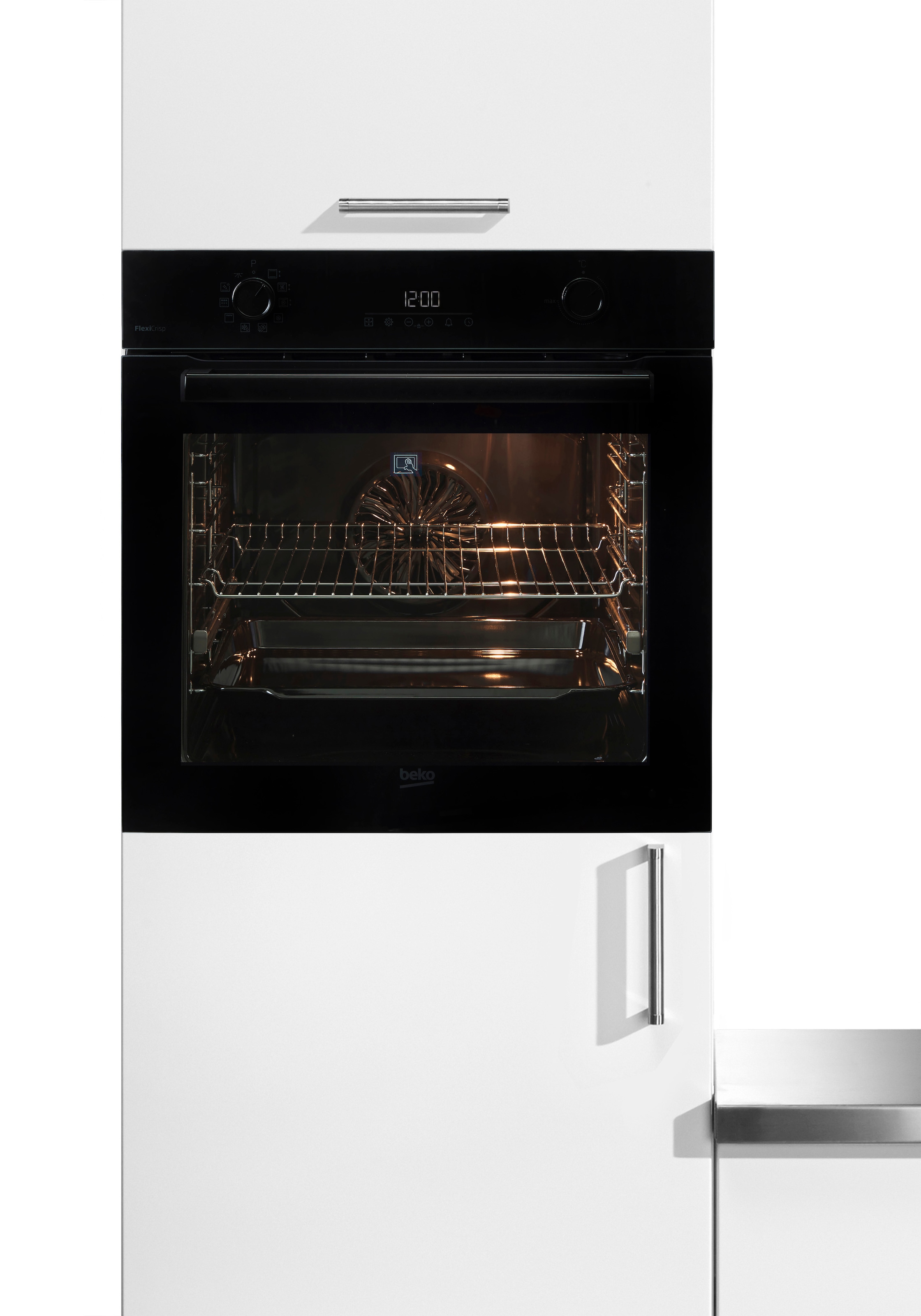 BEKO Pyrolyse Backofen »BBIM17300BMPEF« mit 1-fach-Teleskopauszug mit Pyrolyse-Selbstreinigung Die AeroPerfect-Technologie: für einheitliches und präzises Backen